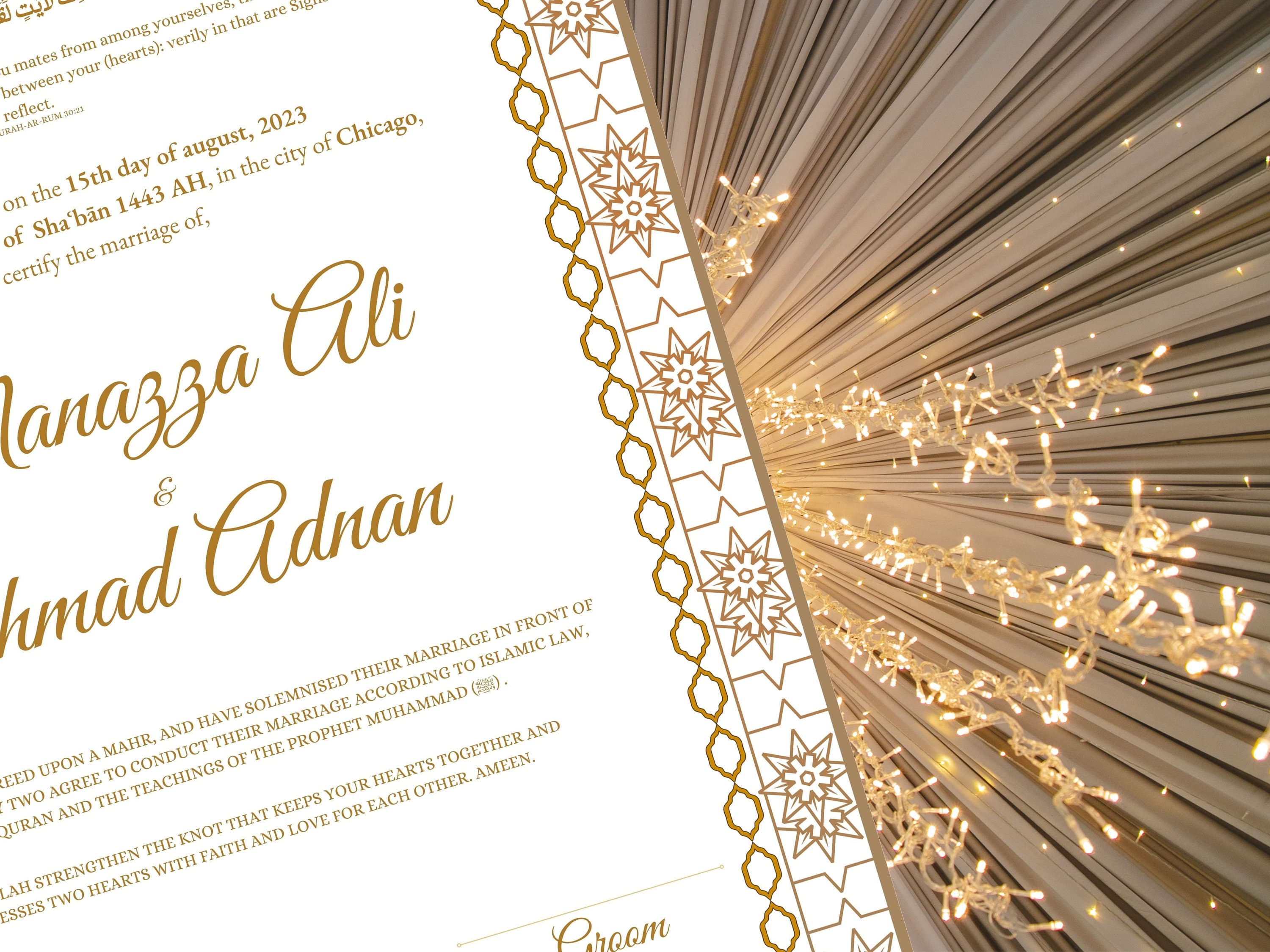 Nikkah Certificate Digital Download Personalised. NN80 - image 5