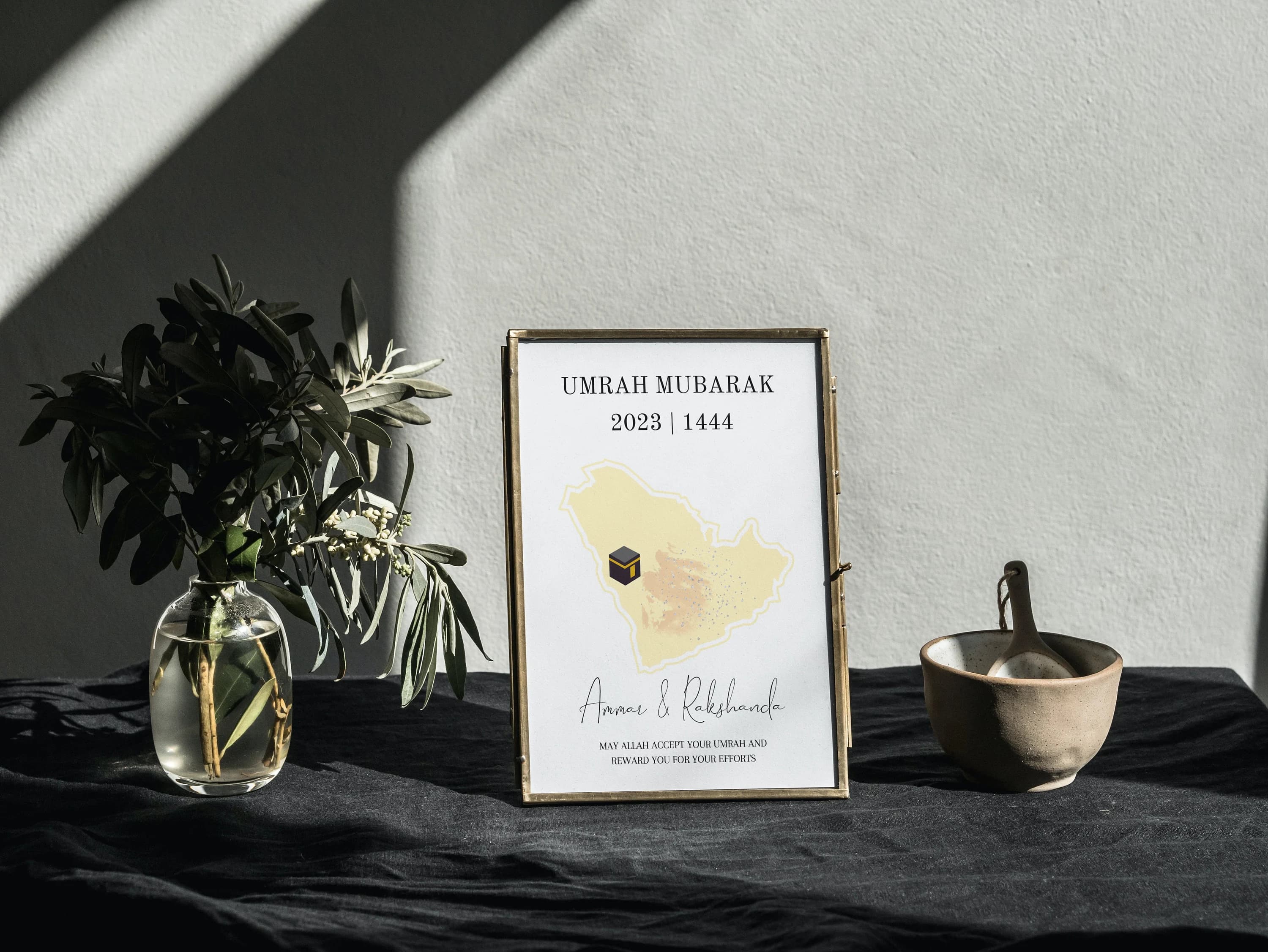 Personalized Umrah Mubarak Print, Editable Template (Digital Print) - image 3