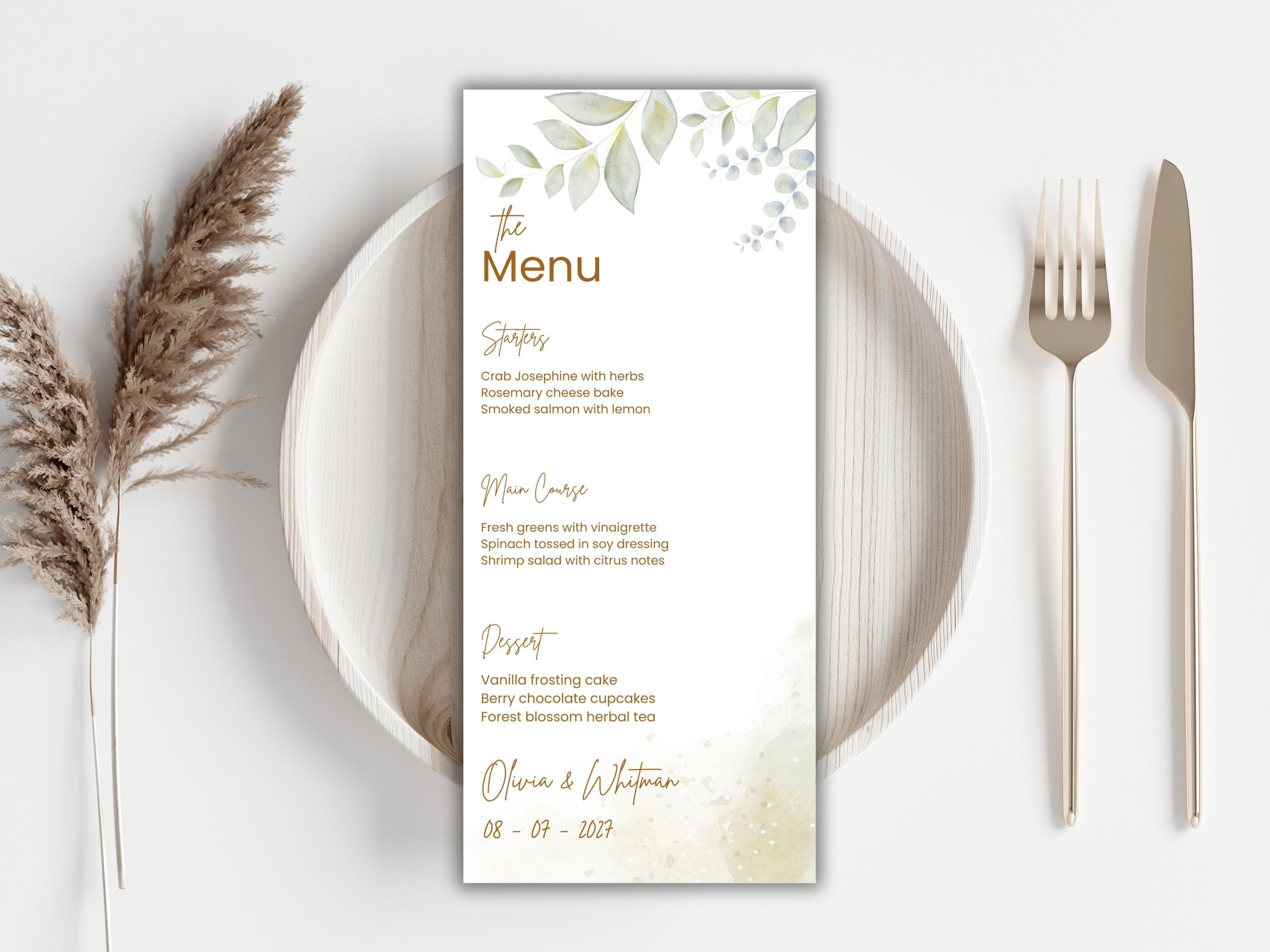 Wedding Invitation Bundle, RSVP, Thank You Card, Table Card, Menu Card, Reception Card, Details Card. WI240 - image 5