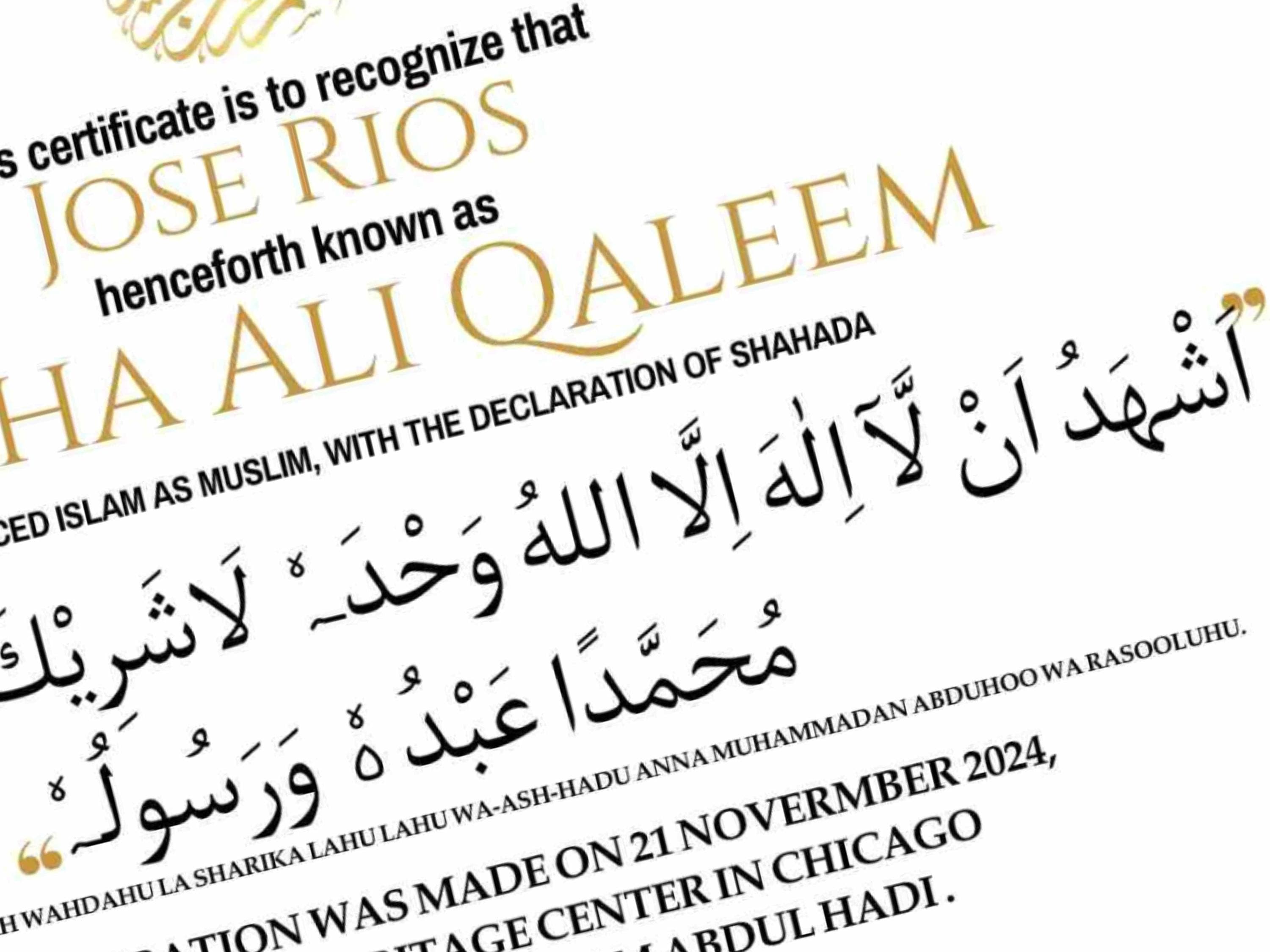 Conversion Certificate, Muslim Conversion Certificate, Shahada Certificate, Convert Certificate, Editable, Printable, Instant Download. CC3 - image 5