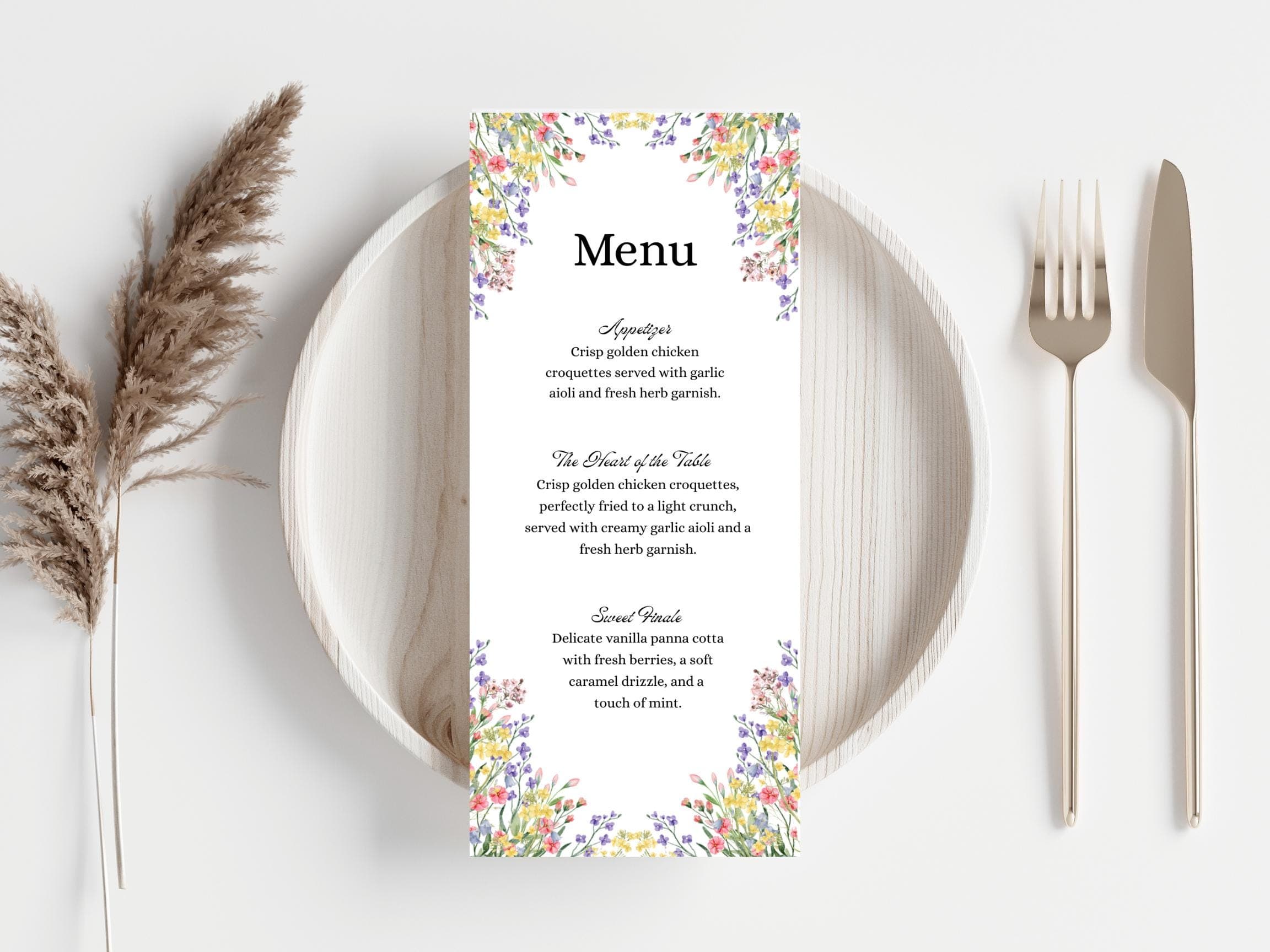 Wedding Thank you Card, Menu Card, Table Card. WI324