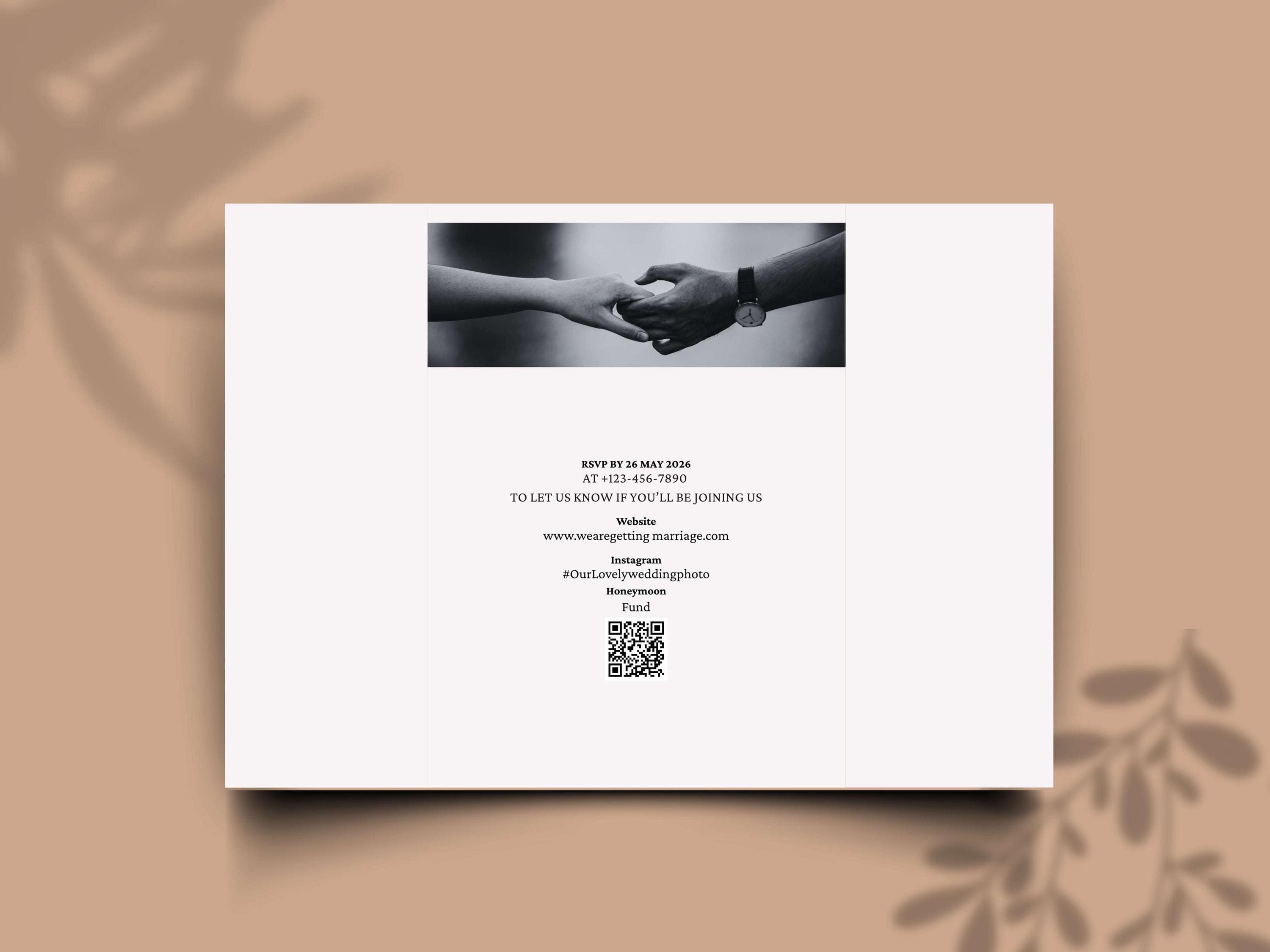 Newspaper Wedding Invitation: Vintage Gatefold Program (Digital Download - image 3
