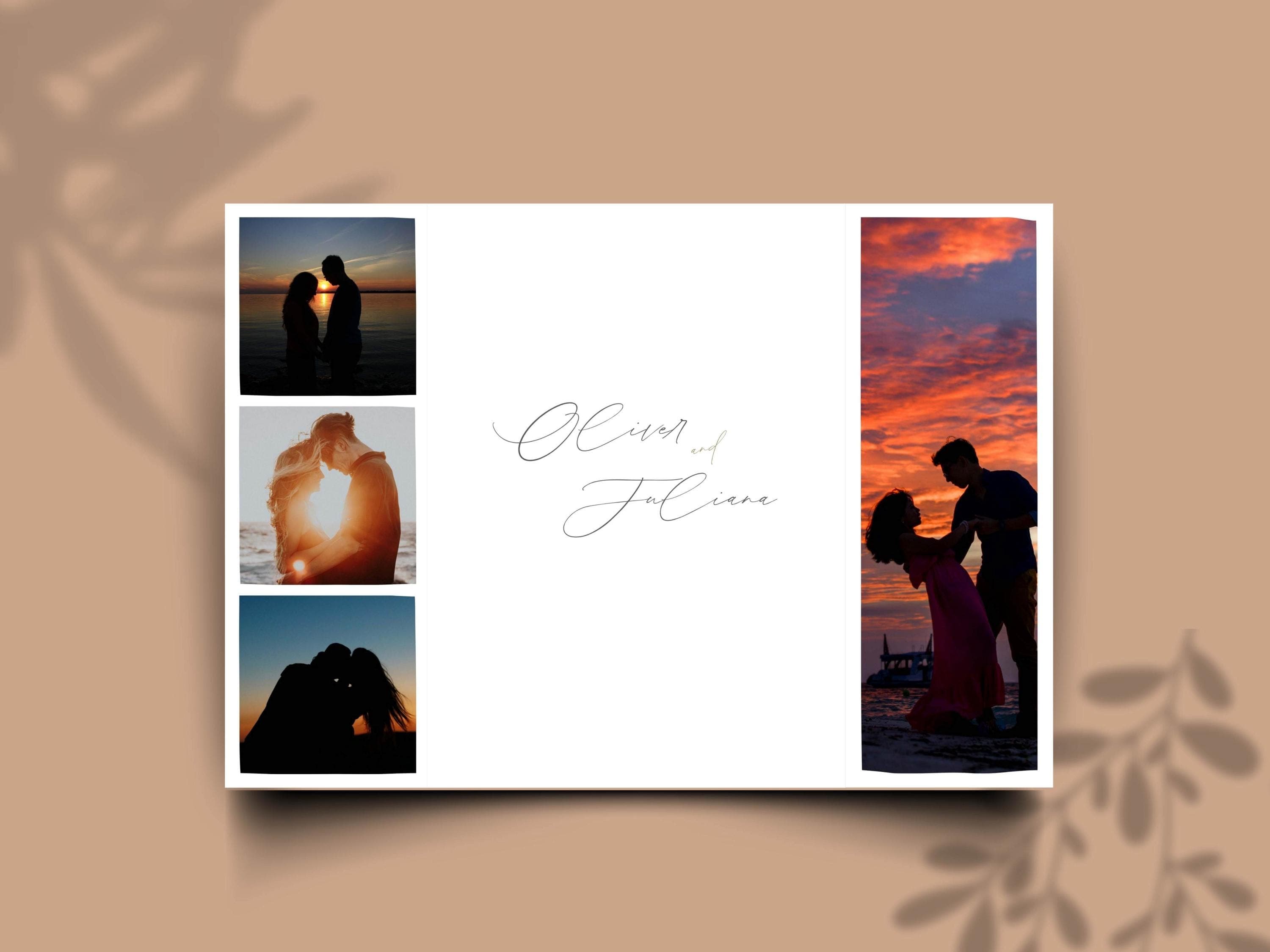Elegant Gatefold Wedding Invitation Template: Minimalist Photo Design (Digital Download) - image 3