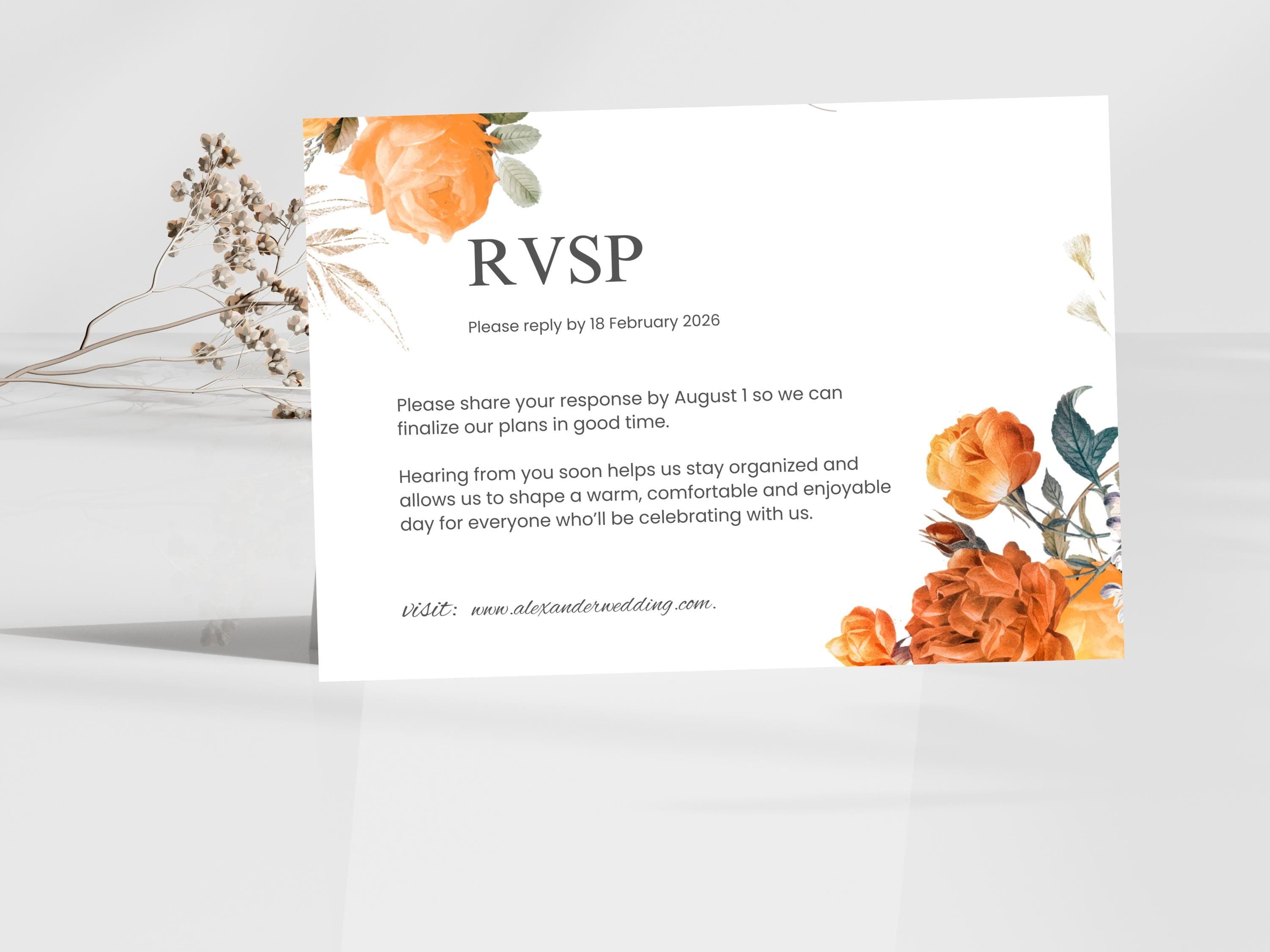 Wedding Invitation Bundle, RSVP, Thank You Card, Table Card, Menu Card, Reception Card, Details Card. WI250 - image 5