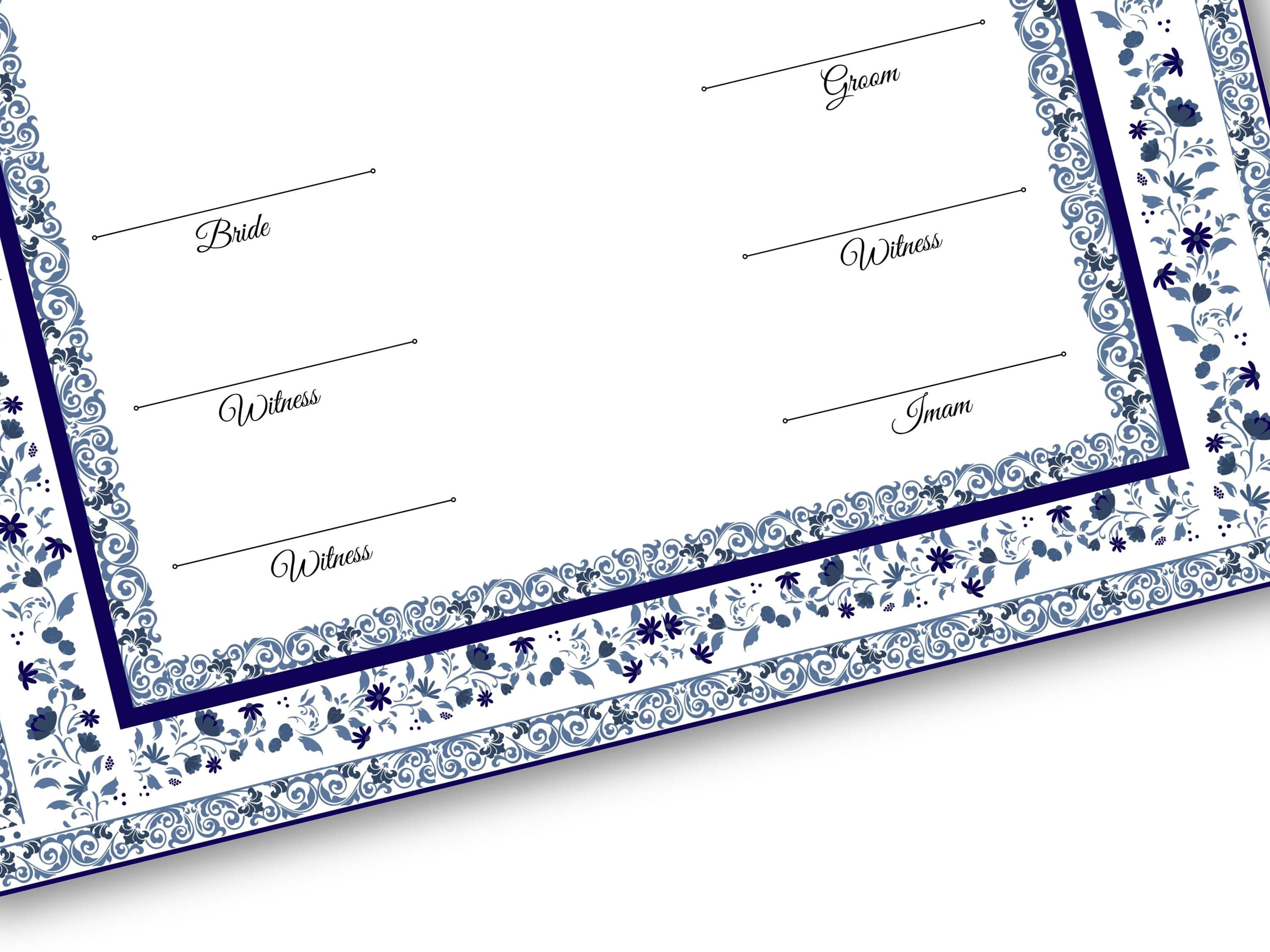 Nikkah Certificate Digital Download Personalized, Luxury  Nikkah Contract, Islamic Wedding Contract, Personalized Muslim Wedding Gift. 147 - image 4