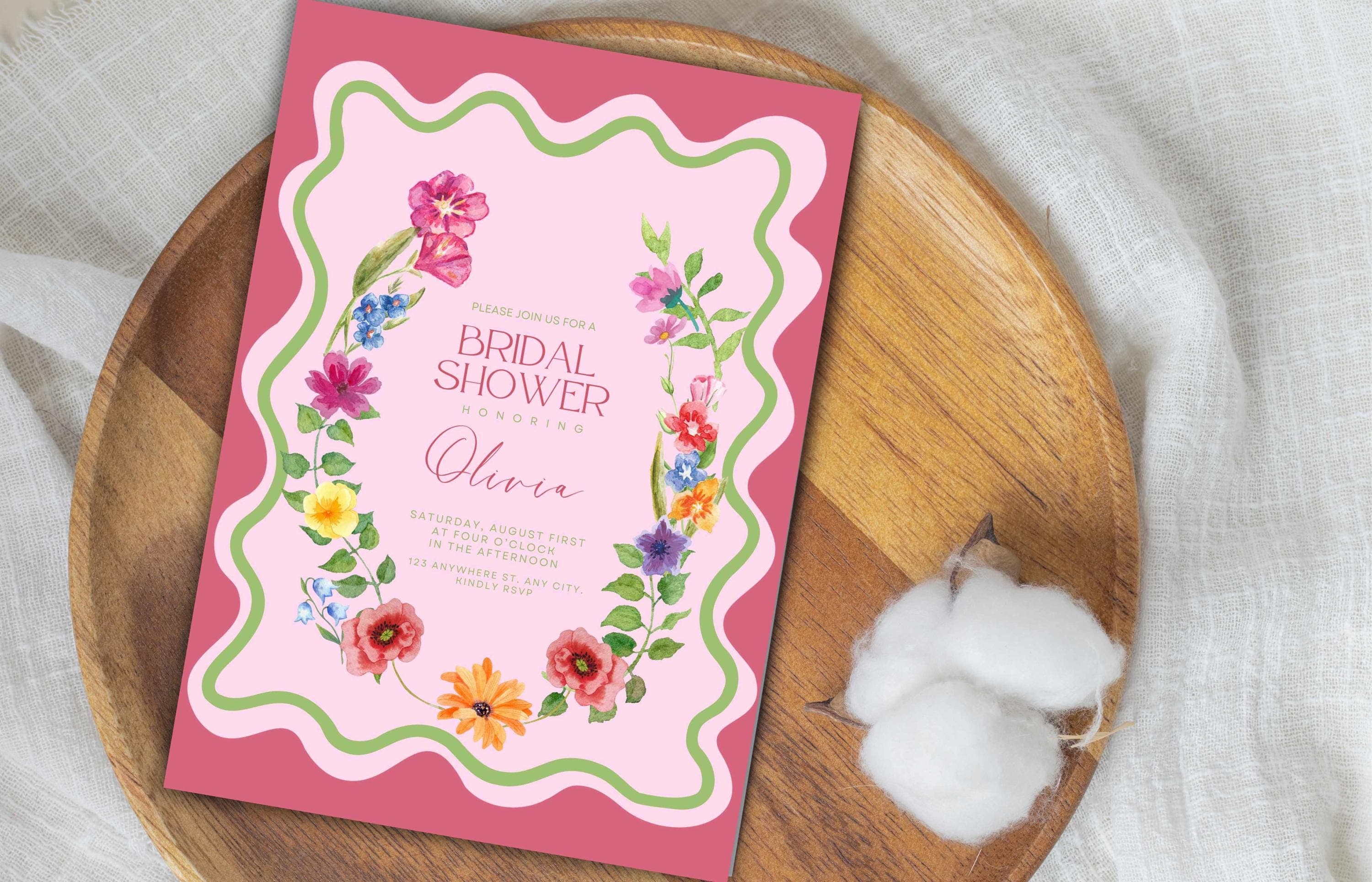 Floral Bridal Shower Invitation | Customizable Invitation Template | Wildflower Bridal Shower | Whimsical Bridal Shower | WSB40 - image 3