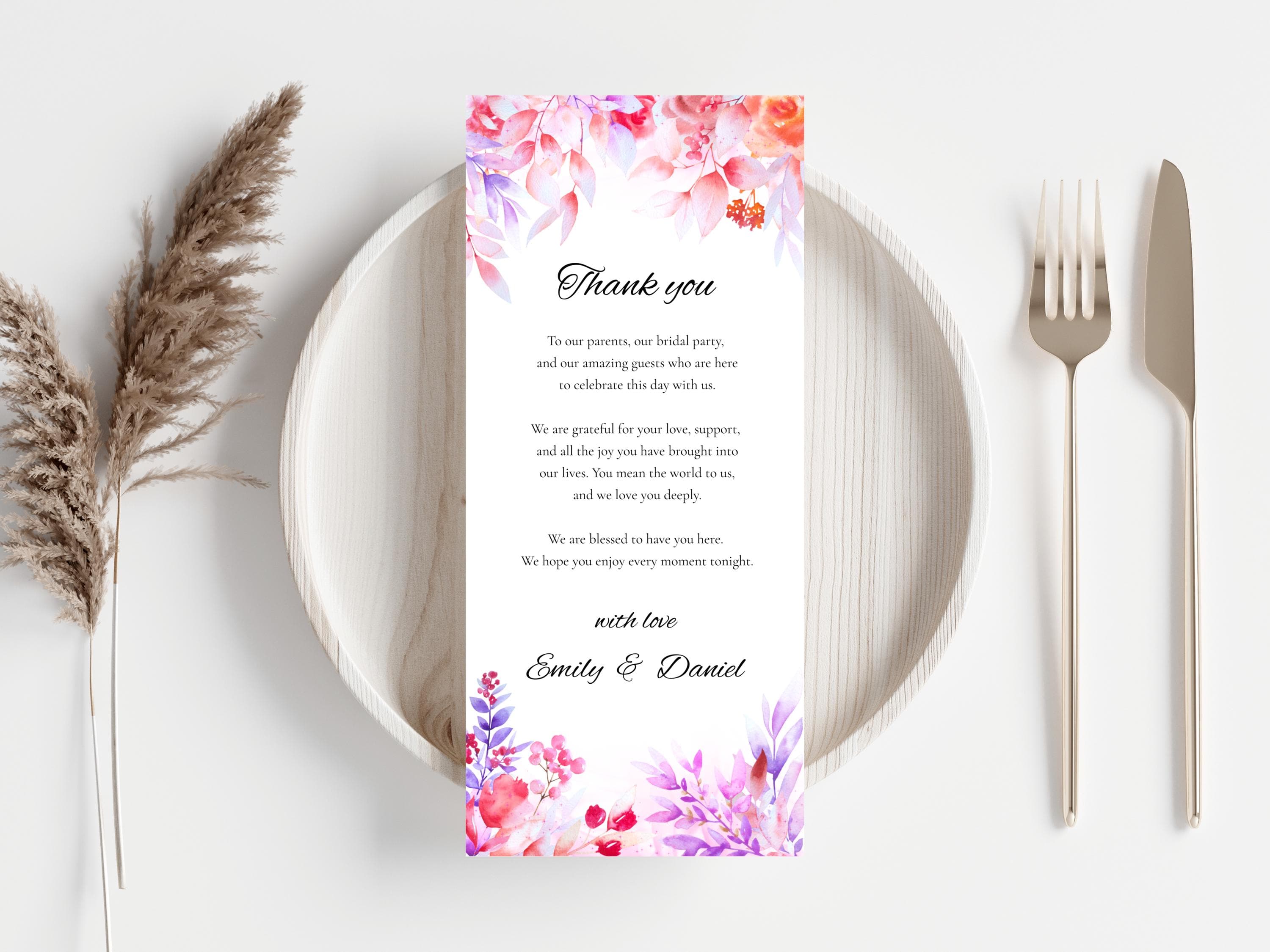 Wedding Invitation Bundle, RSVP, Thank You Card, Table Card, Menu Card, Reception Card, Details Card. WI252 - image 5