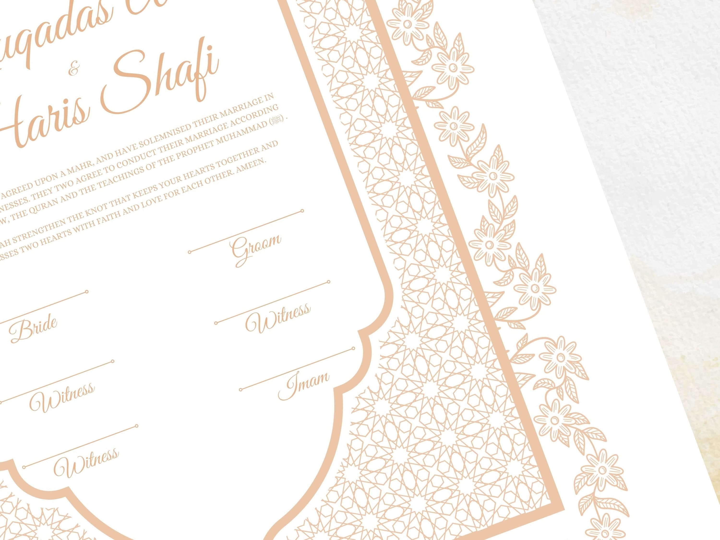 Luxury Nikkah Certificate | Nikkah Nama | Nikkah contract | Islamic marriage contract | Template | Digital Download. 58 - image 4