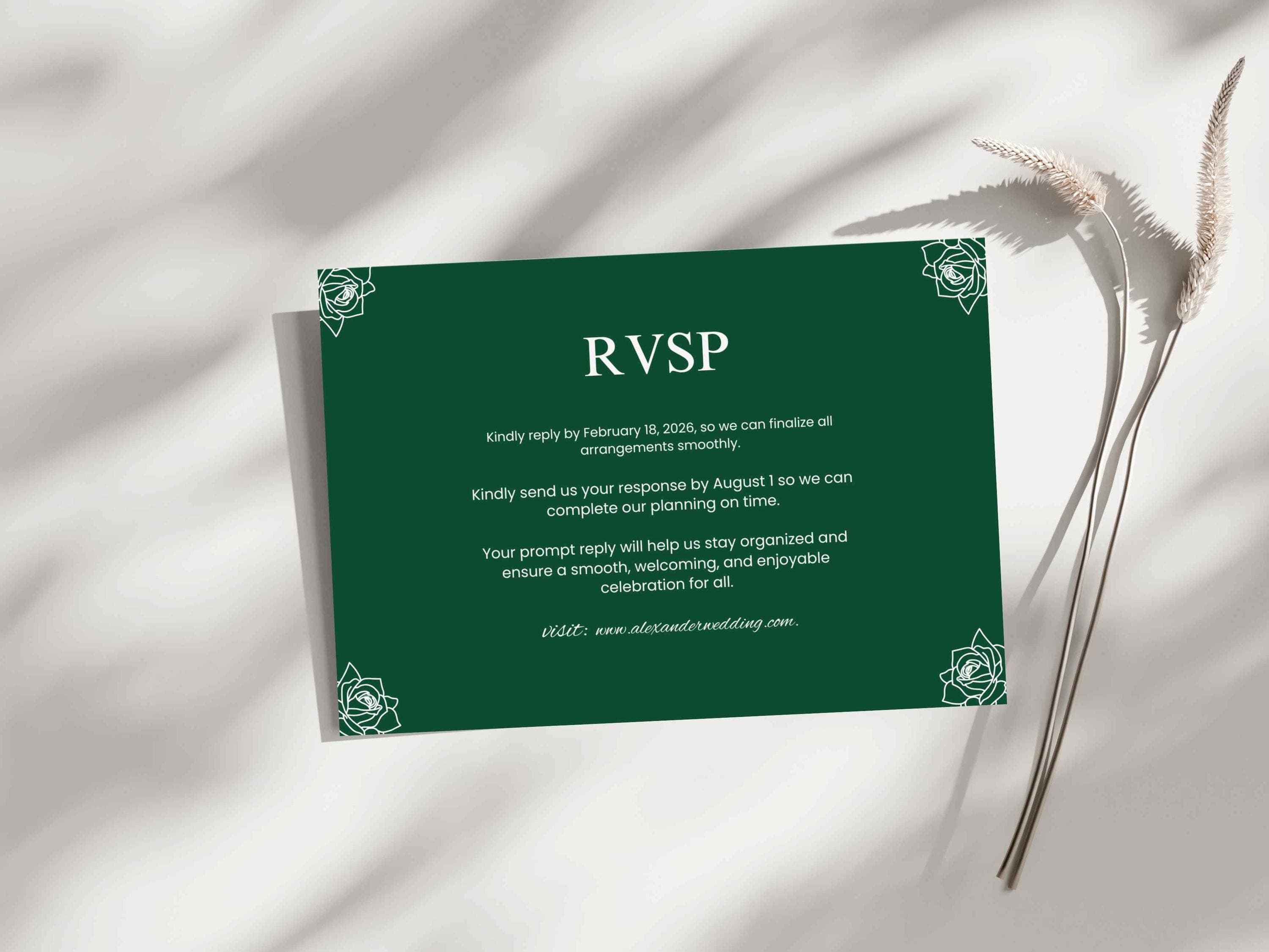 Wedding Invitation Bundle, RSVP, Thank You Card, Table Card, Menu Card, Reception Card, Details Card. WI254 - image 5