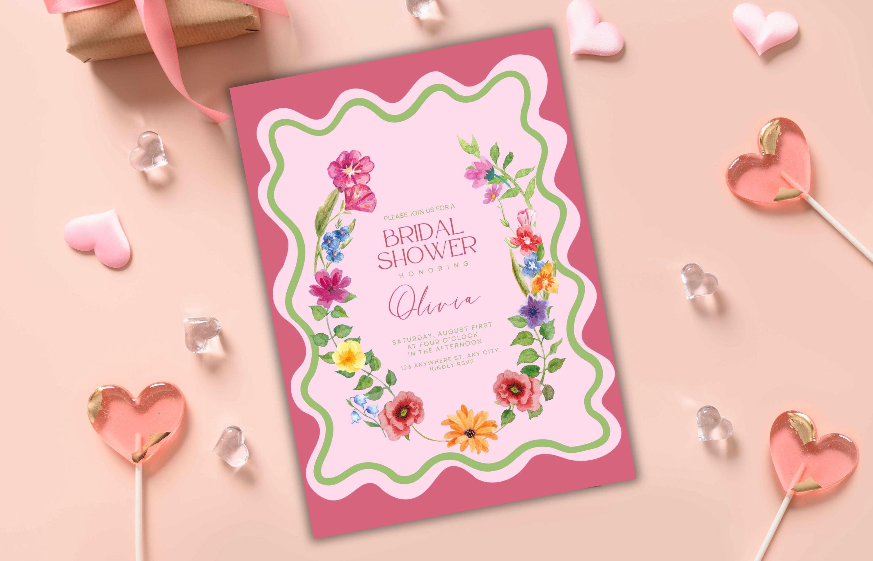 Floral Bridal Shower Invitation | Customizable Invitation Template | Wildflower Bridal Shower | Whimsical Bridal Shower | WSB40 - image 5