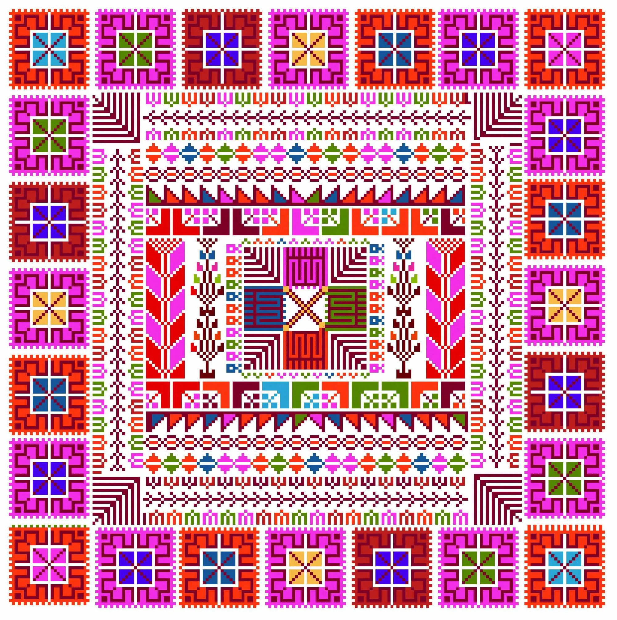 Palestinian Tatreez Sampler Pattern, Cross Stitch Resistance (PDF Chart) - image 3