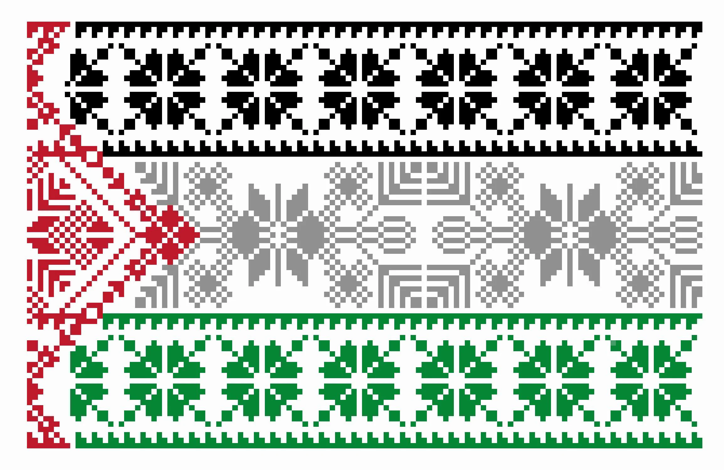 Palestine Flag Tatreez Pattern, Palestinian Cross Stitch (Digital Download)