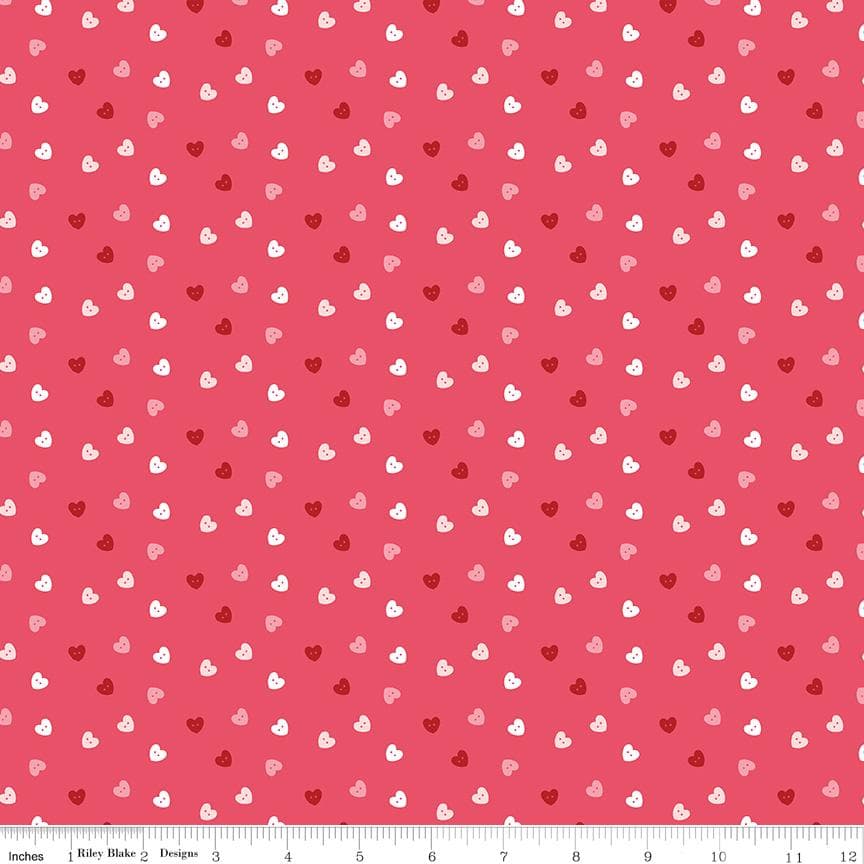 Sew in Love- Hearts- Pink- C16905- Riley Blake Designs by Dani Mogstad
