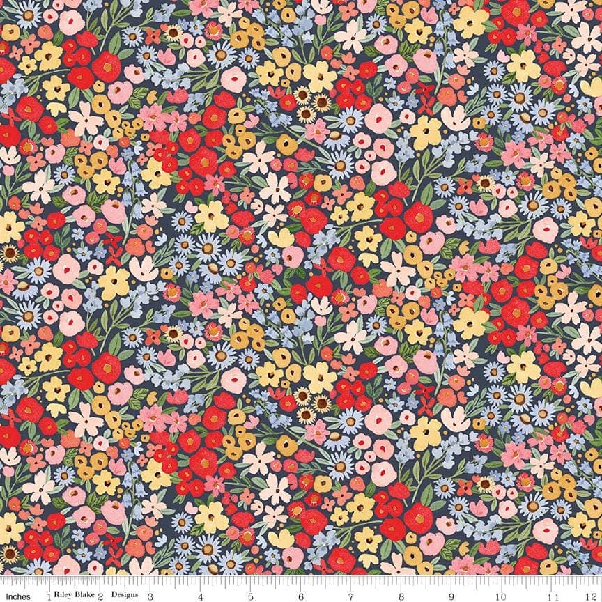 Floral Charms- Happy Ditsy Floral- Oxford- C15762- Riley Blake Designs by Kelsey Carlson