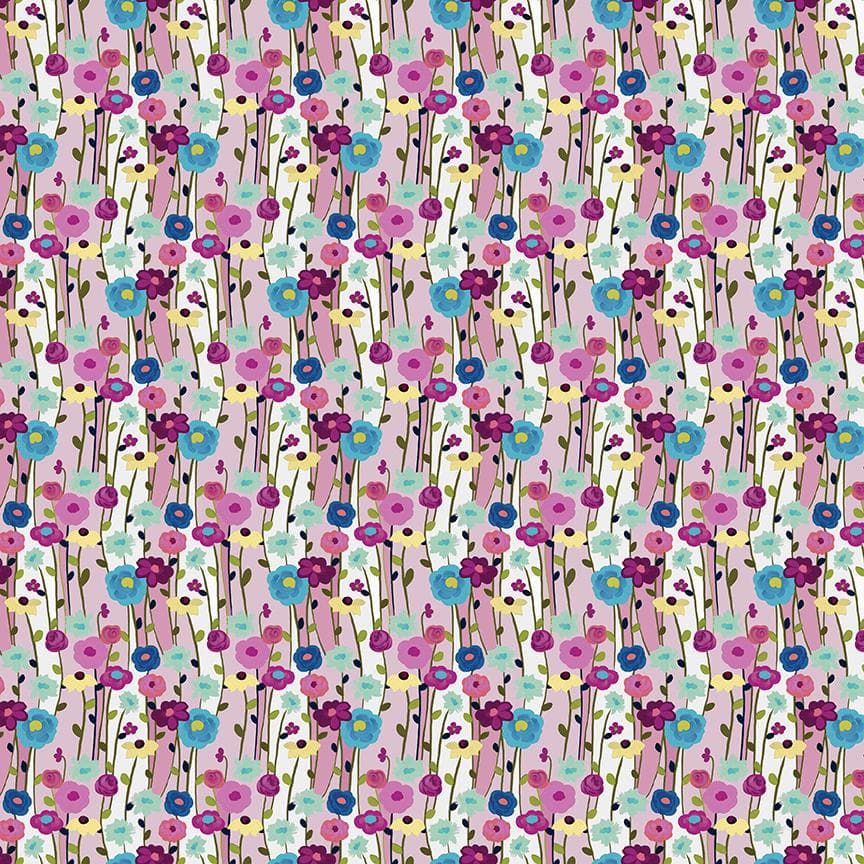 Fragrant Fields- Flowers- Lilac- C15225- Riley Blake Designs by Lila Tueller