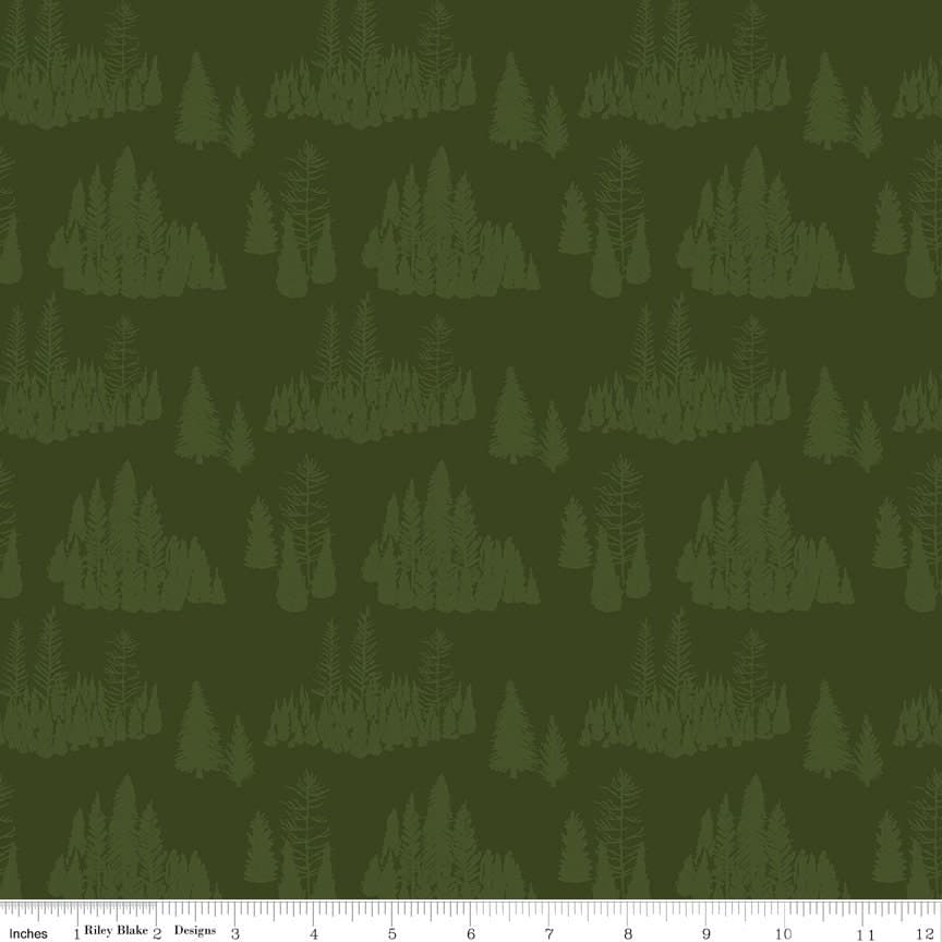 Big Game -Trees Green- Riley Blake Fabrics - image 3