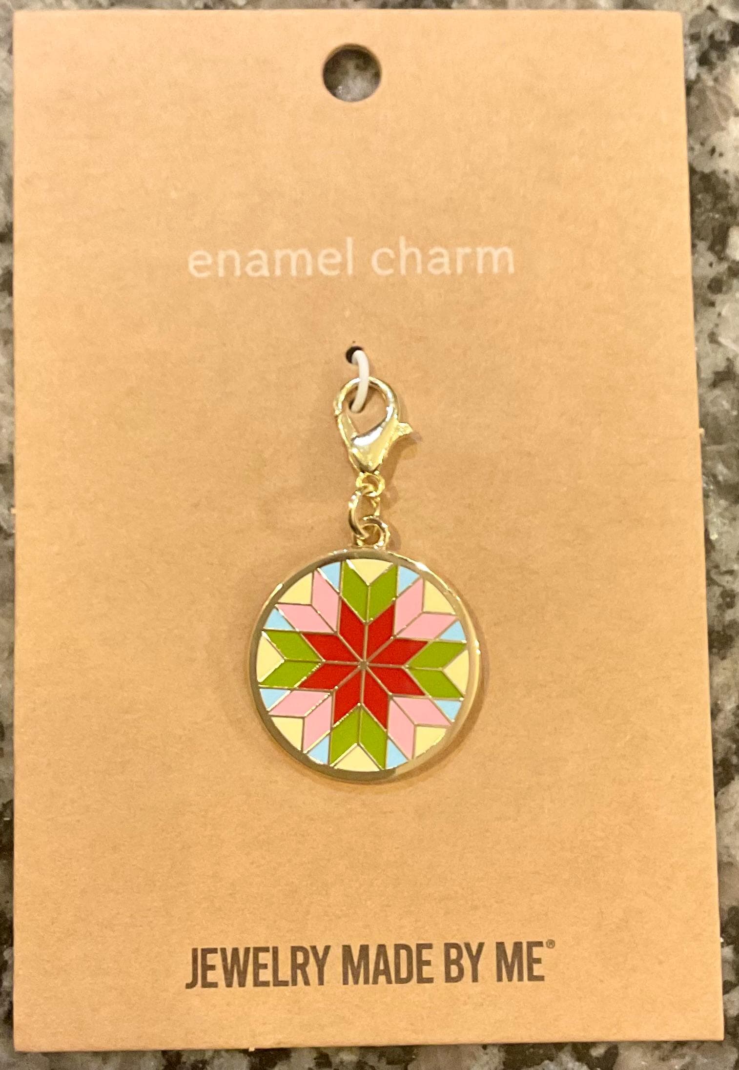 Diamond Star Block Enamel Charm- AA3025817- Moda
