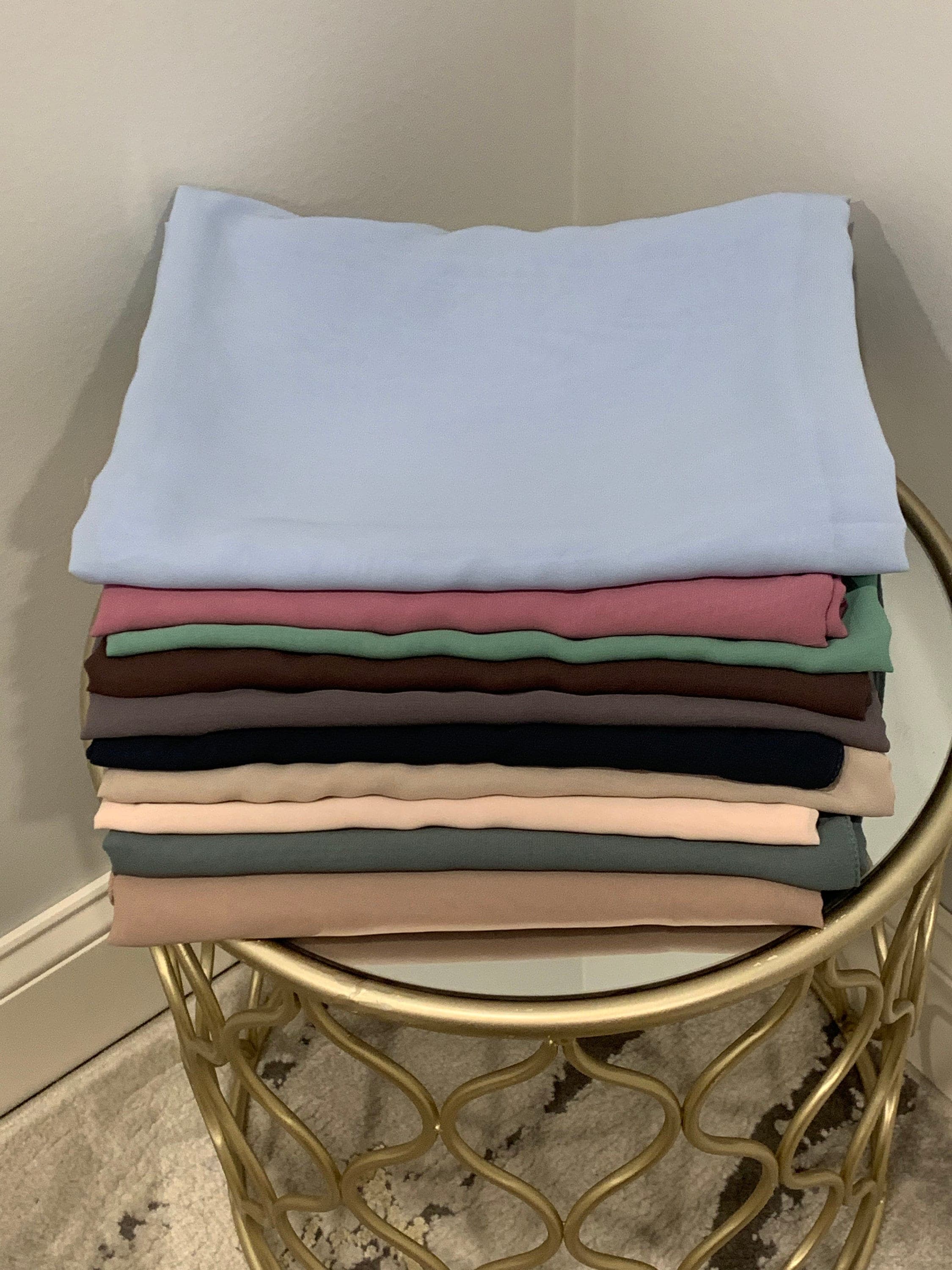 Soft silk chiffon hijab, hijab scarf ,gift , premium quality- size: 78inch X43 inch - image 4
