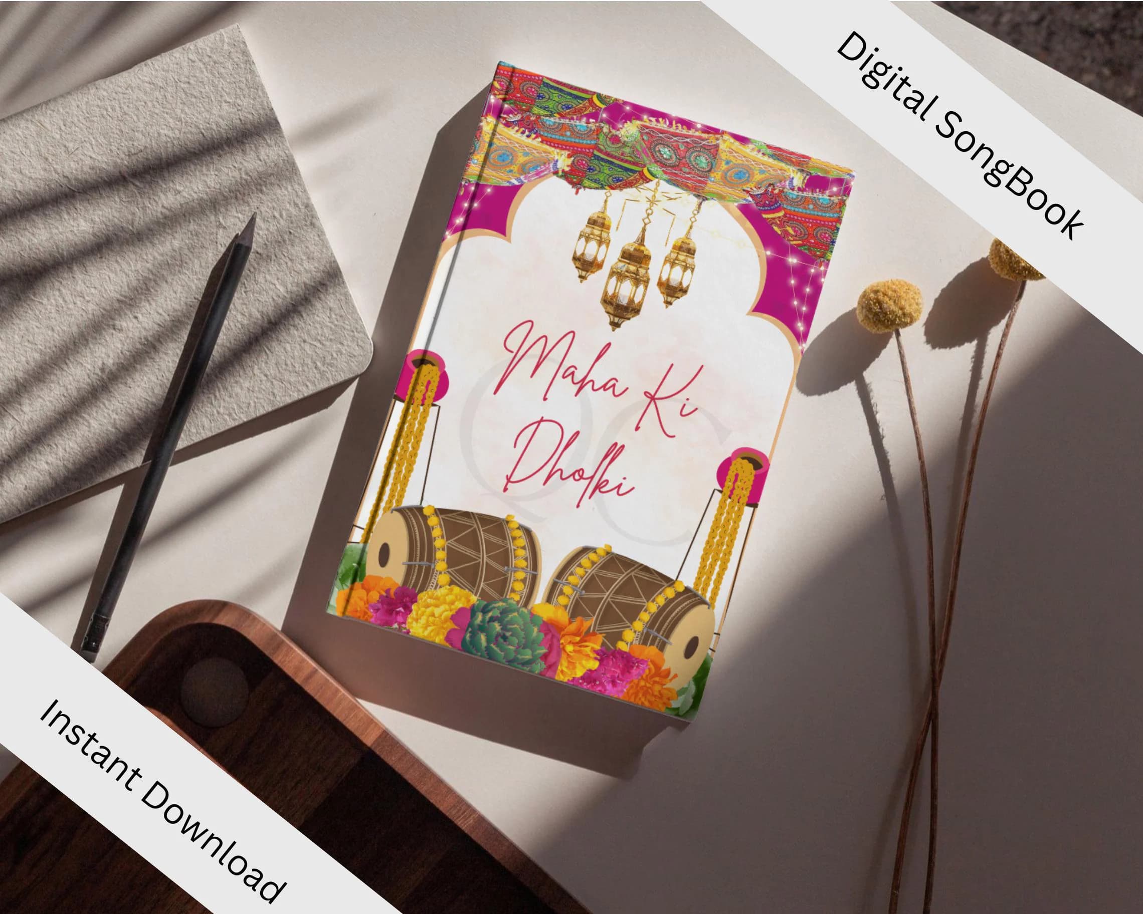 Modern Dholki Song Book, Mayoun Mehndi, Desi Template (Digital Download) - image 3