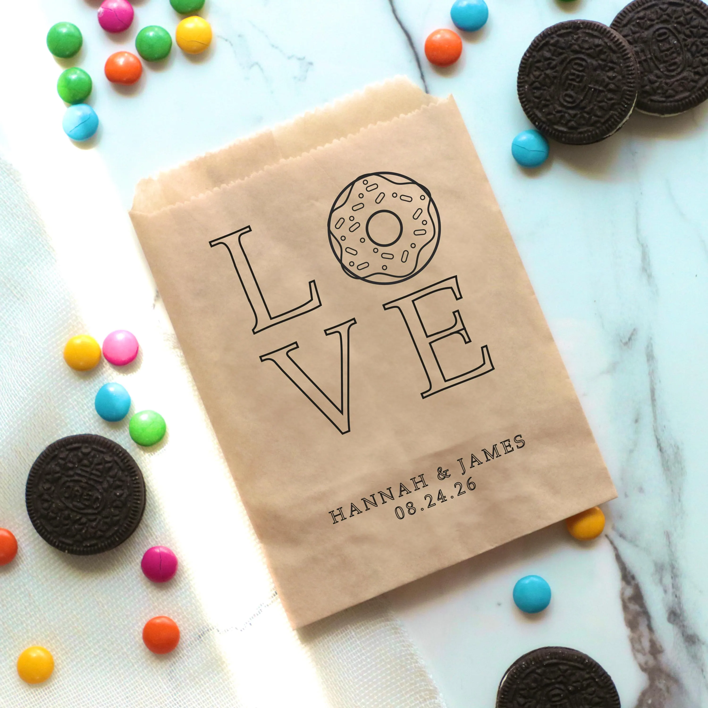 love Cookies Craft Bag - Wedding Craft Favor Cookie Bag, Wedding Favor Bag, Craft Favor Bag, Cookie Bag - image 4