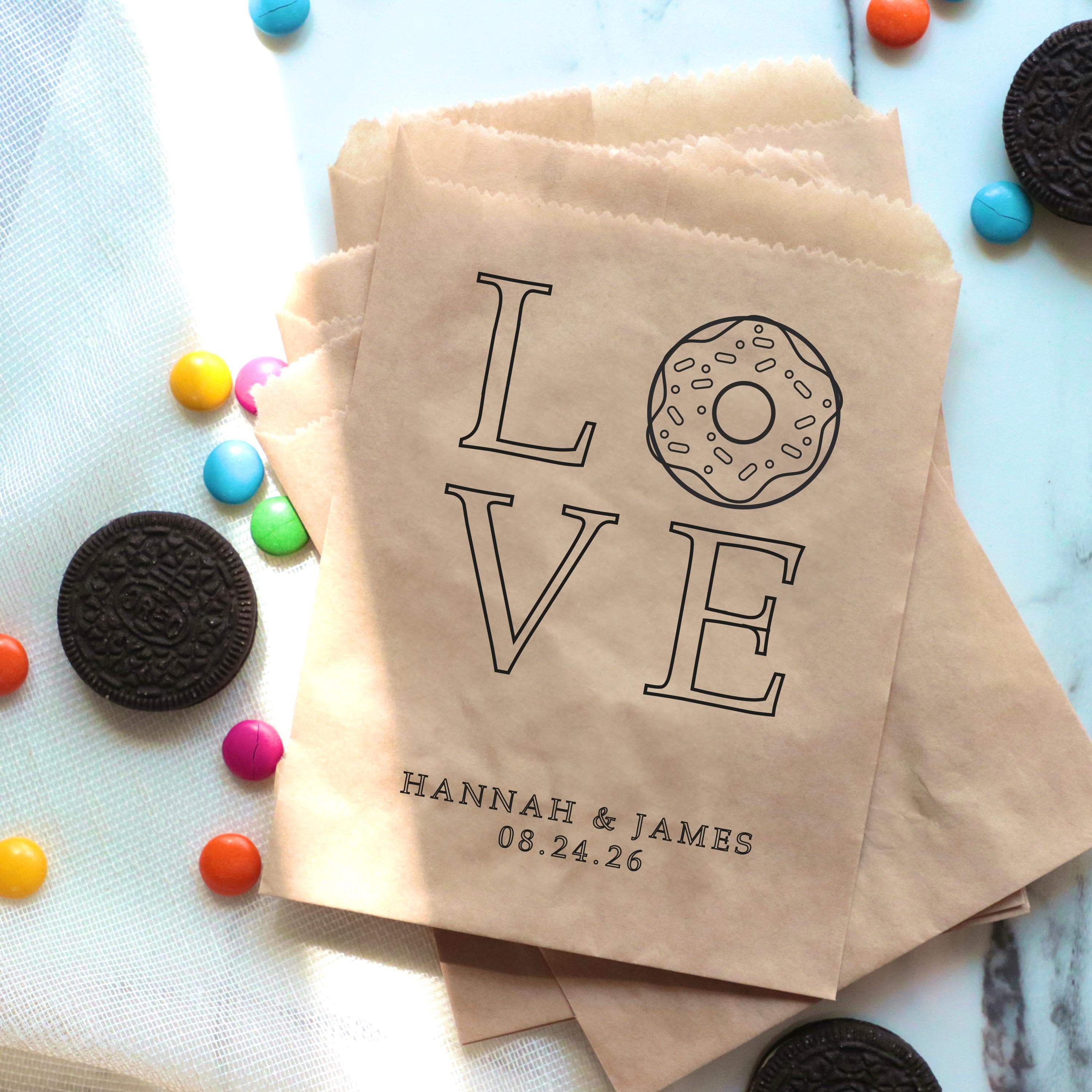 love Cookies Craft Bag - Wedding Craft Favor Cookie Bag, Wedding Favor Bag, Craft Favor Bag, Cookie Bag