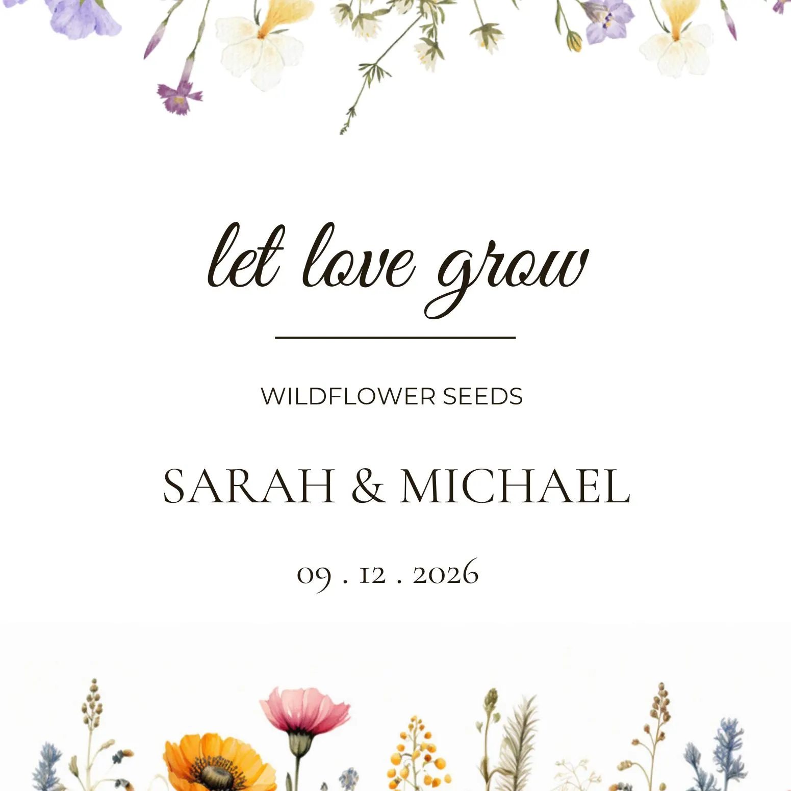 Wedding Favors for Guests in Bulk, Let Love Grow Wildflower Seed Packets, Personalized Seed Wedding Favor, Seeds Included, Rustic Favor - image 5