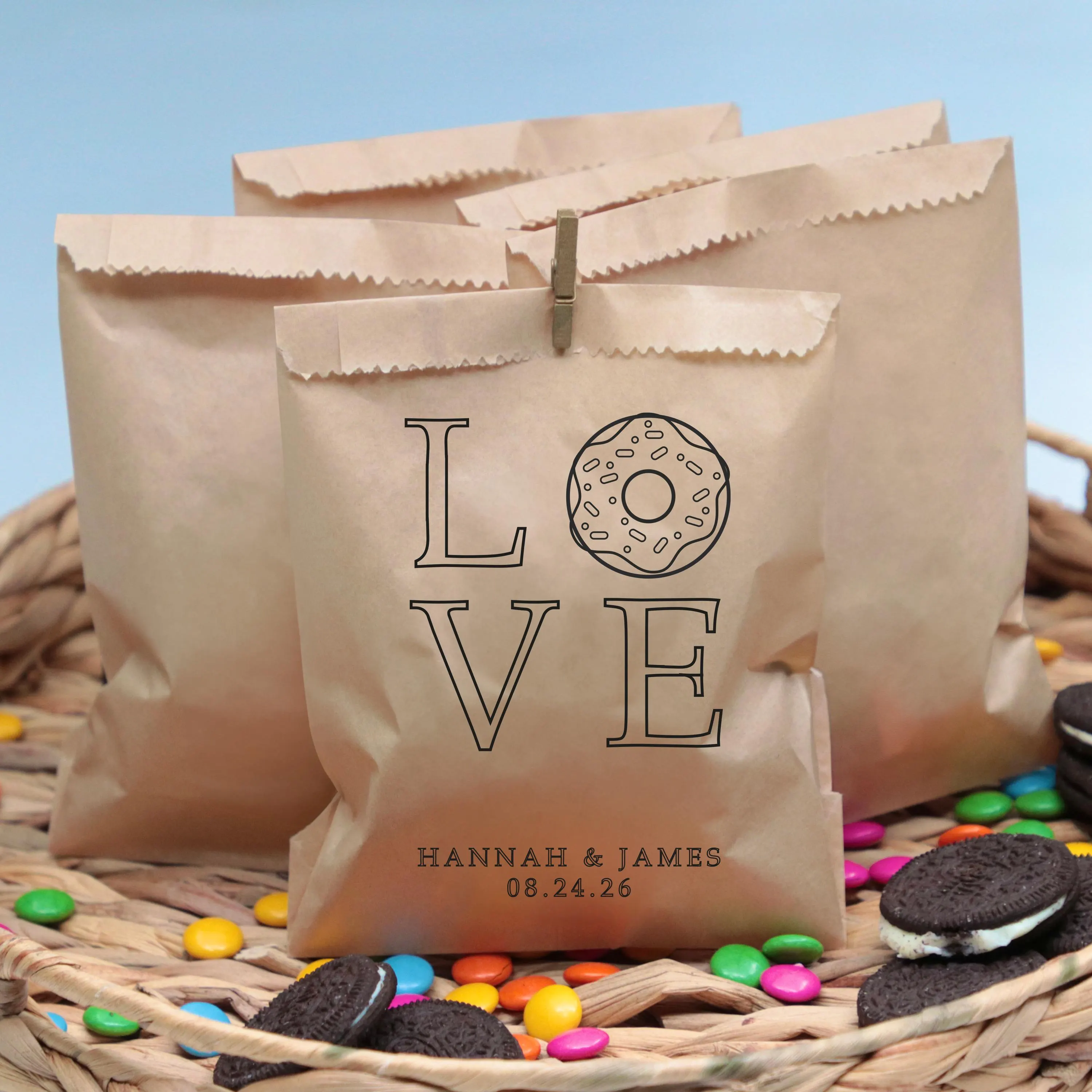 love Cookies Craft Bag - Wedding Craft Favor Cookie Bag, Wedding Favor Bag, Craft Favor Bag, Cookie Bag - image 5