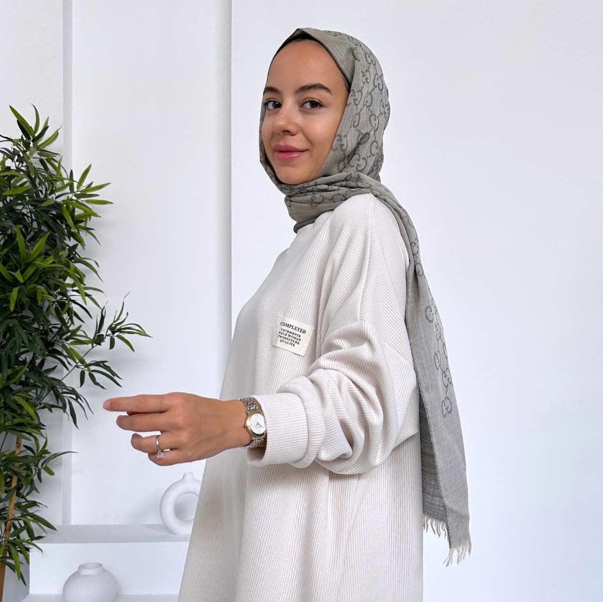 Side Slit Roving Sports Suit - Beige | Modest Fit Ribbed Loungewear Set | Two-Piece Relaxed Fit Outfit for Women,(KH-1878) - image 3