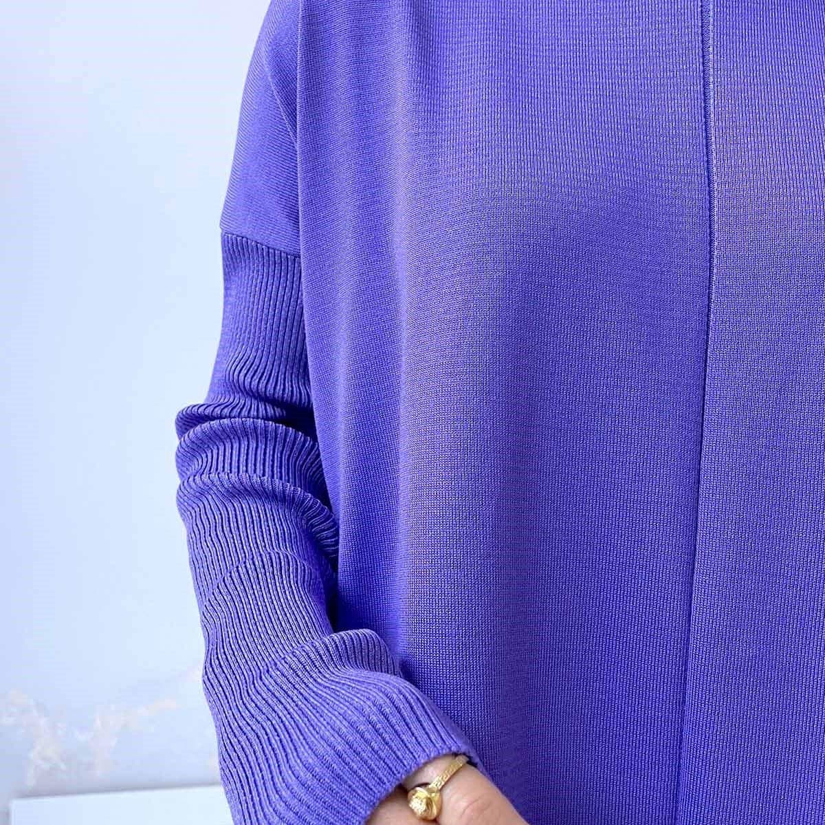 Elegant Lilac Mercerized Tunic for Women-Comfortable, Stylish, Lightweight with Side Slits -Perfect for Modest Fashion Enthusiasts,(KH-1747) - image 3