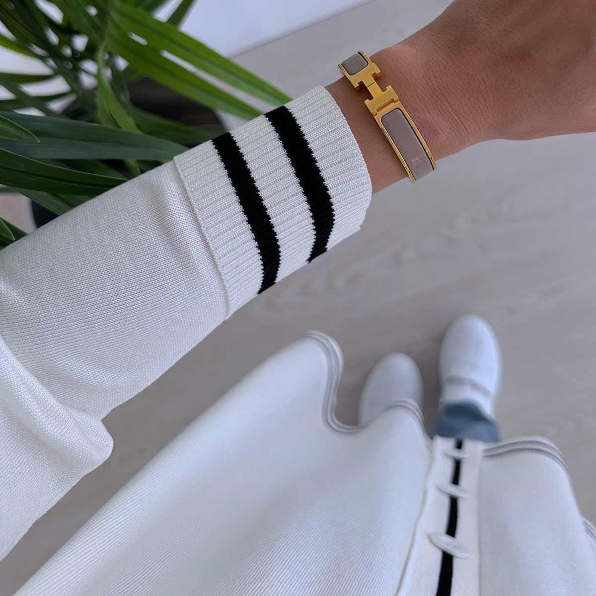 Stylish Line Detail Button Mercerized Cardigan -Elegant White Knitwear for Women, Perfect Layering Piece for Casual & Formal Looks,(KH-1824) - image 3