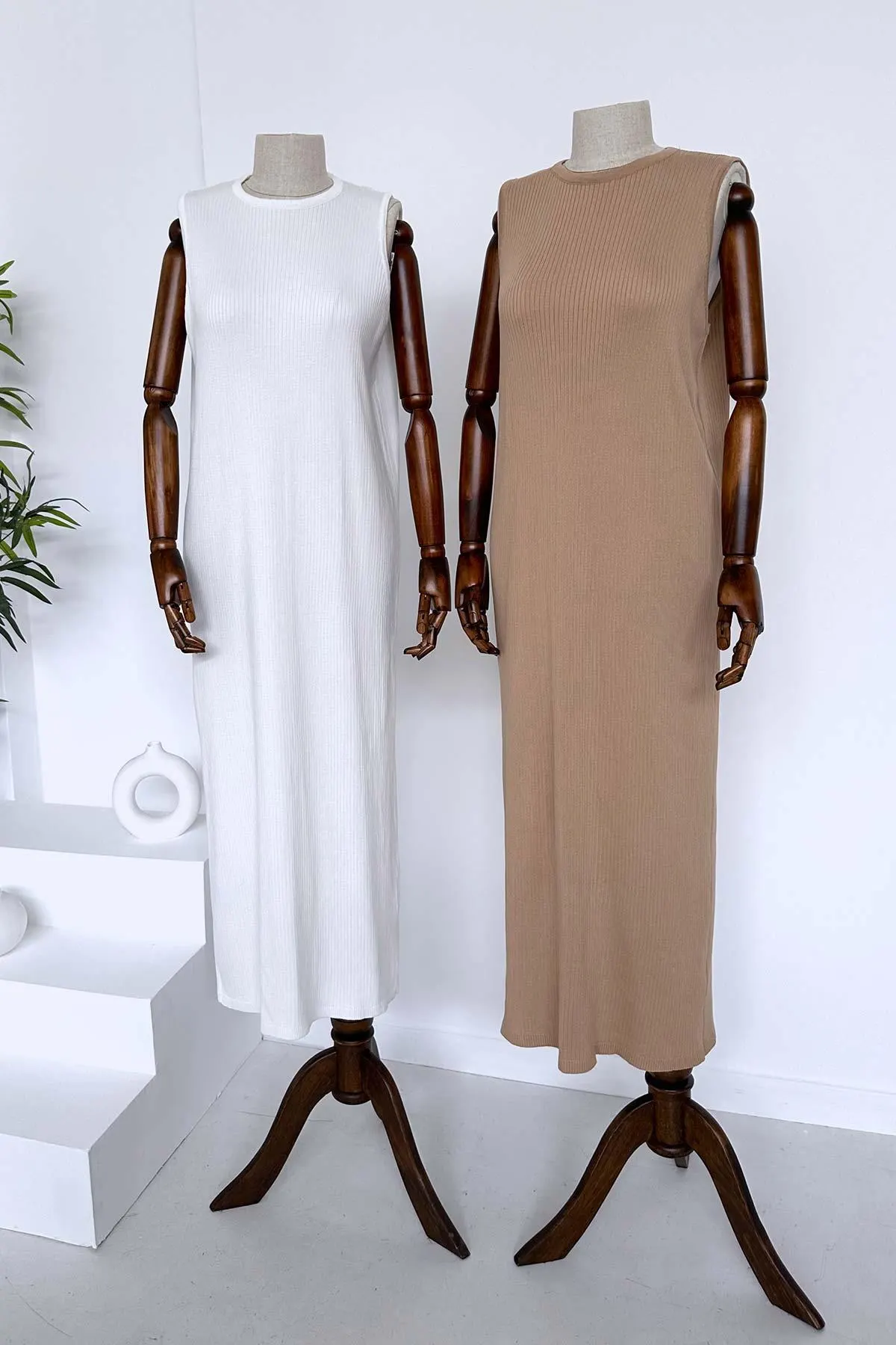 Elegant White Mercerized Sleeveless Maxi Dress - Lightweight, Breathable Fabric, Perfect for Summer, Beach, or Casual Outings,(KH-1885) - image 4