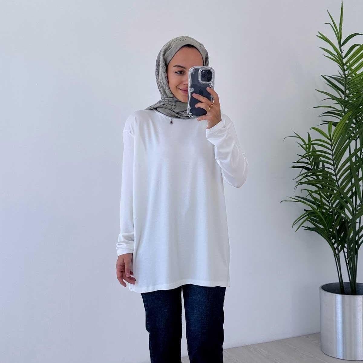Long Sleeve Combed Cotton Undershirt for Women - Soft, Breathable, and Comfortable Base Layer Perfect for Everyday Wear on Etsy,(KH-2000)