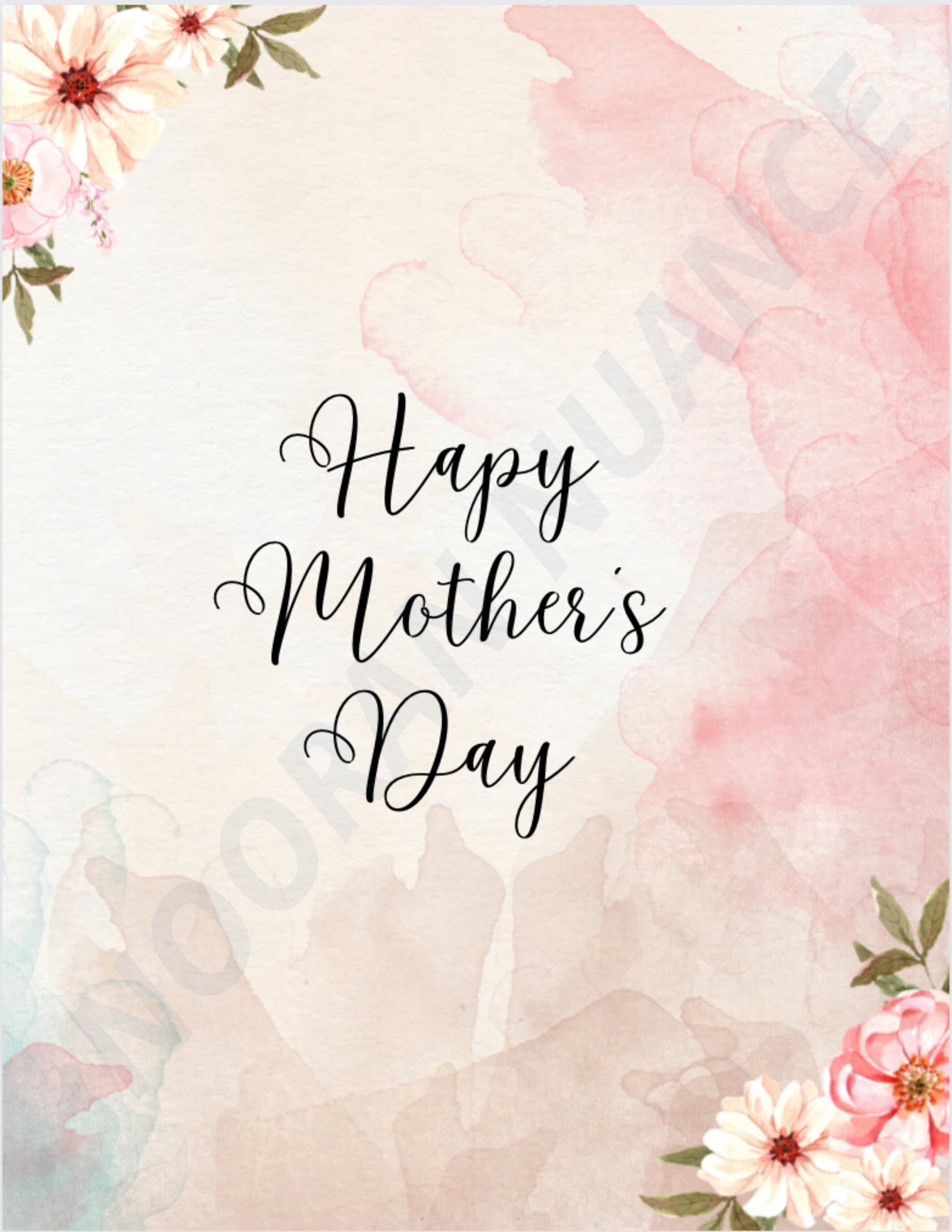 Floral Mother's Day Card: Watercolor Mama Design (Digital Download PDF) - image 4