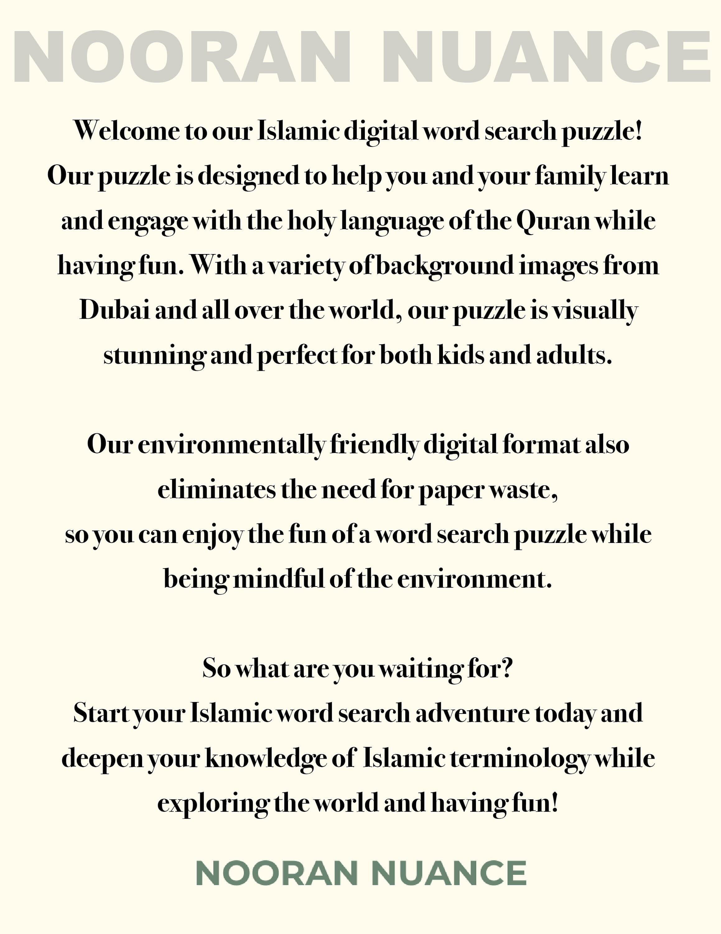 Islamic Word Search & Crossword Puzzle for All Ages | INSTANT DOWNLOAD - image 4