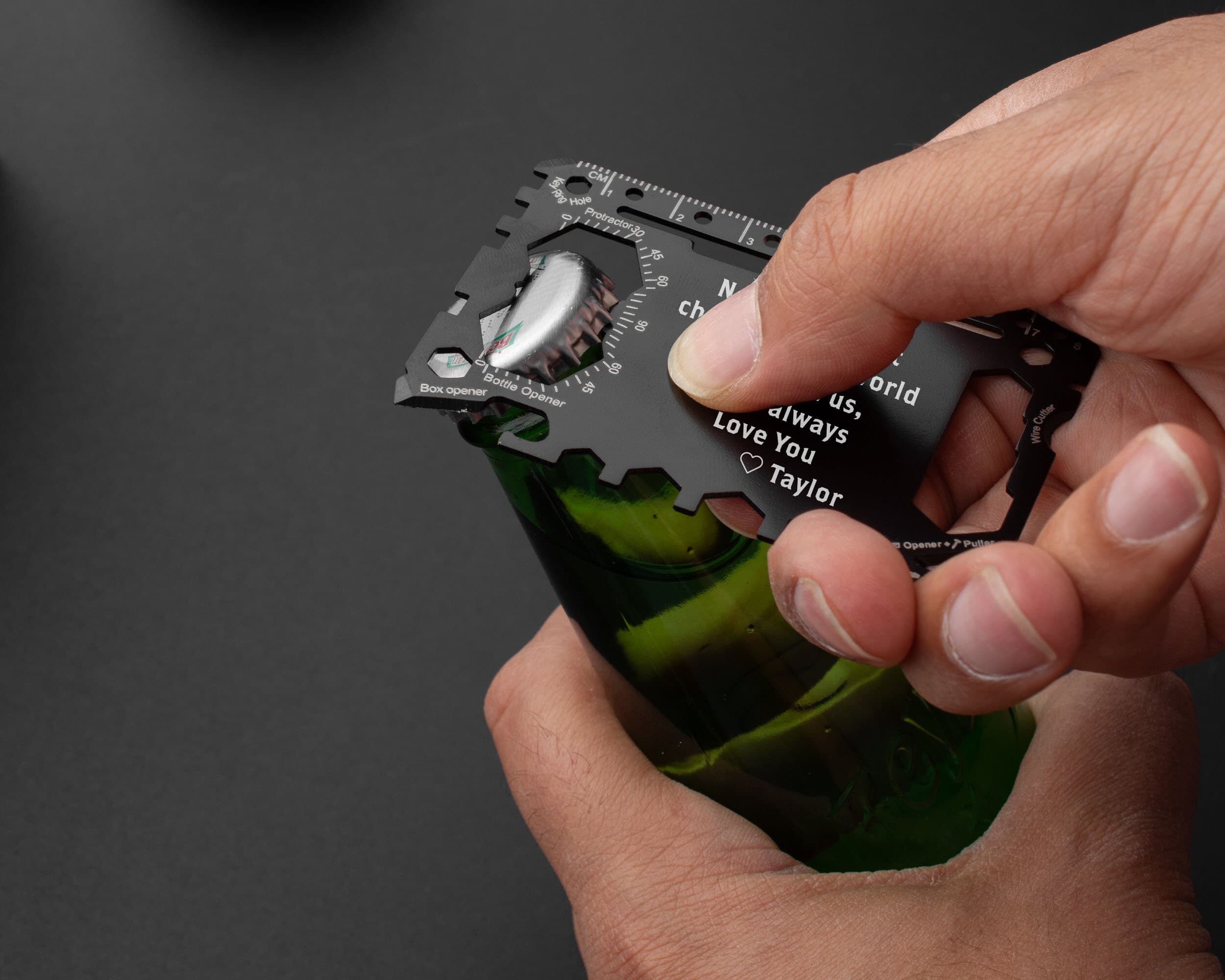 Dad Daddy Dada Bruh Engraved Multitool Wallet Card, Funny Father Gift, Distressed Flag EDC Tool, Fathers Day Gift for Him - image 5