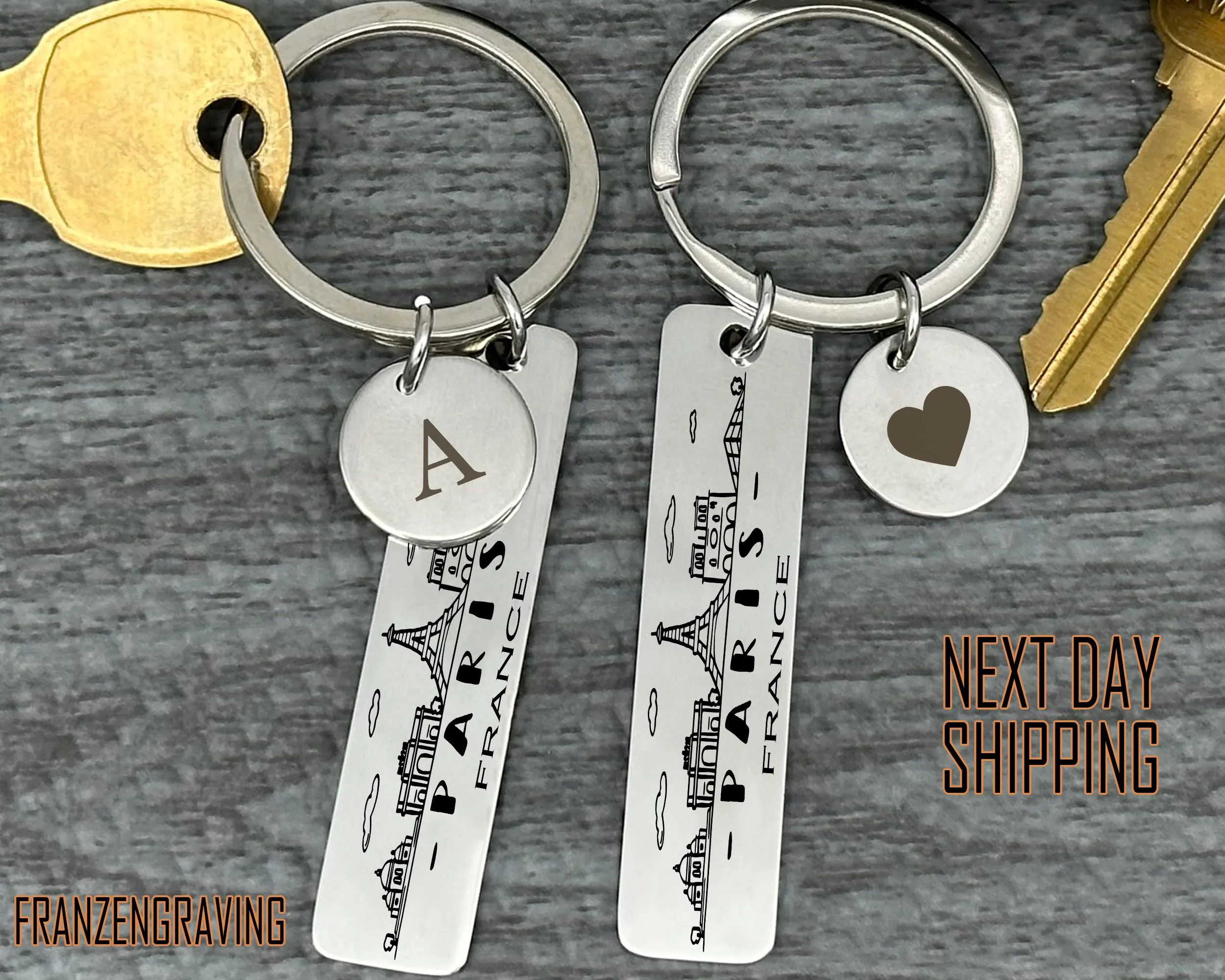 Skiing Lover's Keychain Gift, Heartbeat Line Ski Design, Personalized Keyring For Outdoor Enthusiasts, Perfect Ski Gift For Him Or Her - image 5