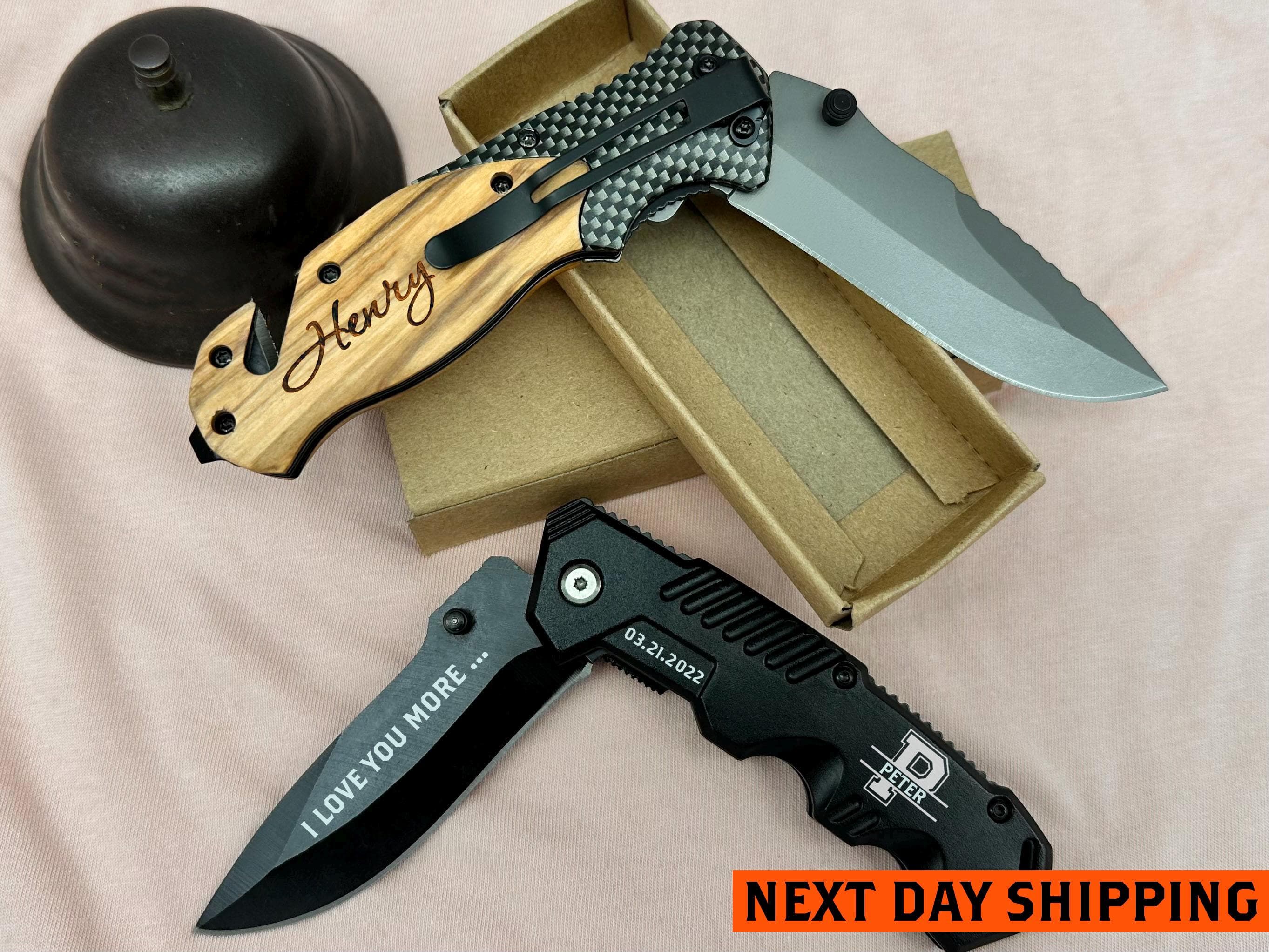 Engraved Pocket Knife,Custom Men's Gift for Him, Father's Day PresentPersonalized Gift Knives Handmade Mens Boyfriend Gift, Fathers Day Gift - image 3