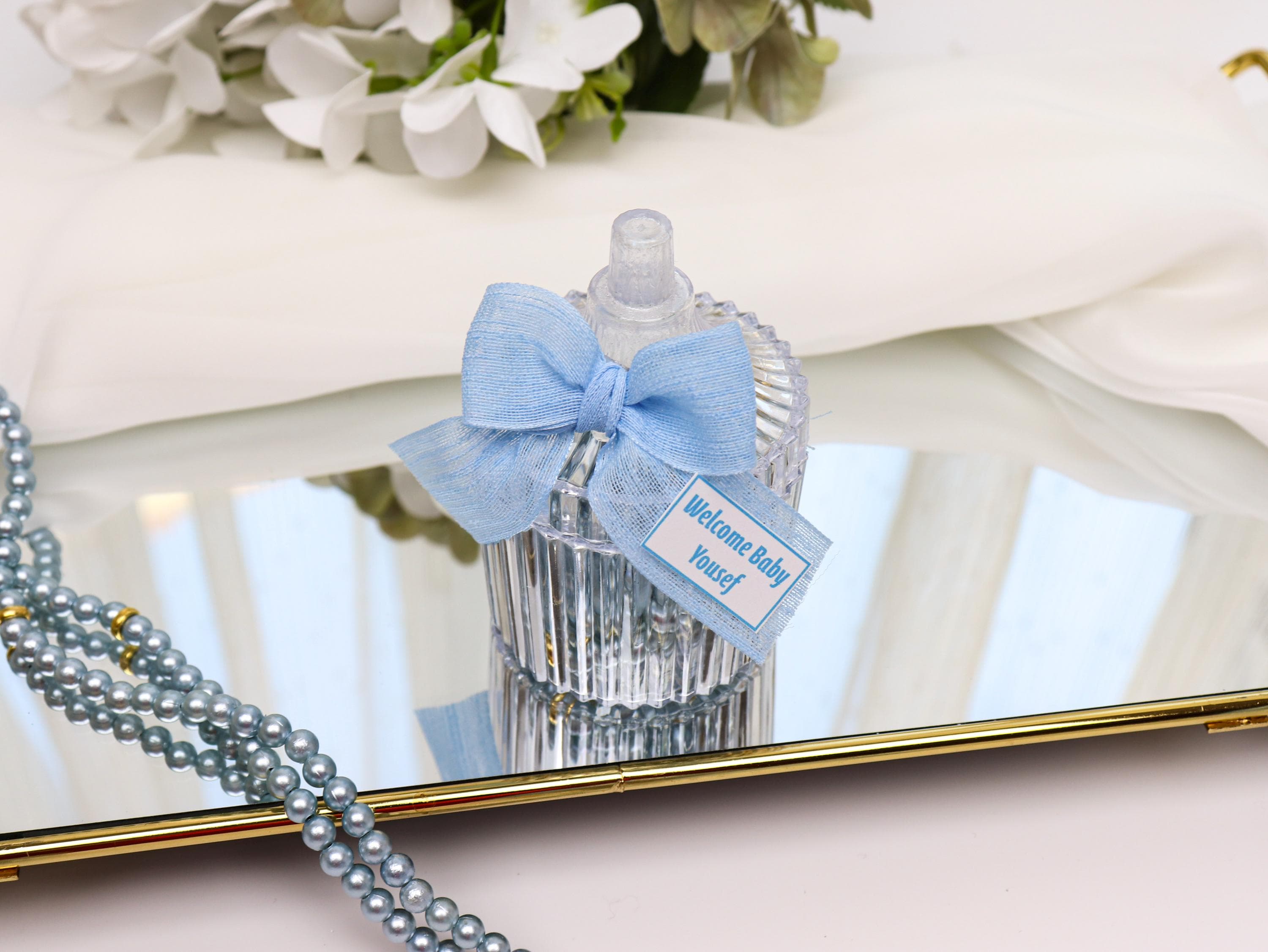 Baby Blue Pearl Tasbeeh: Islamic Baby Shower Favor, Muslim Gift - image 5