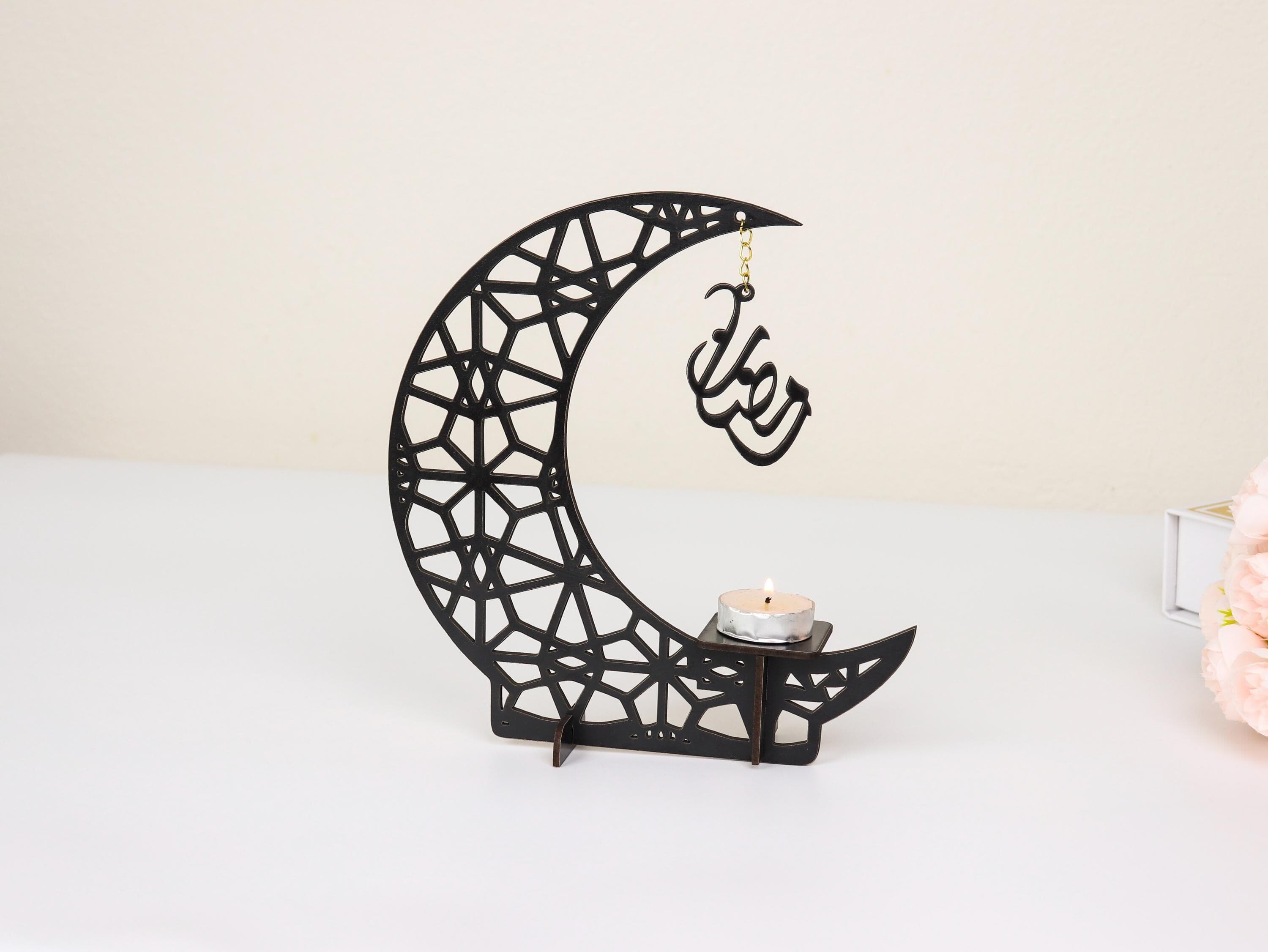 Laser Cut Wooden Crescent Ramadan Decor, Islamic Ornament - image 5