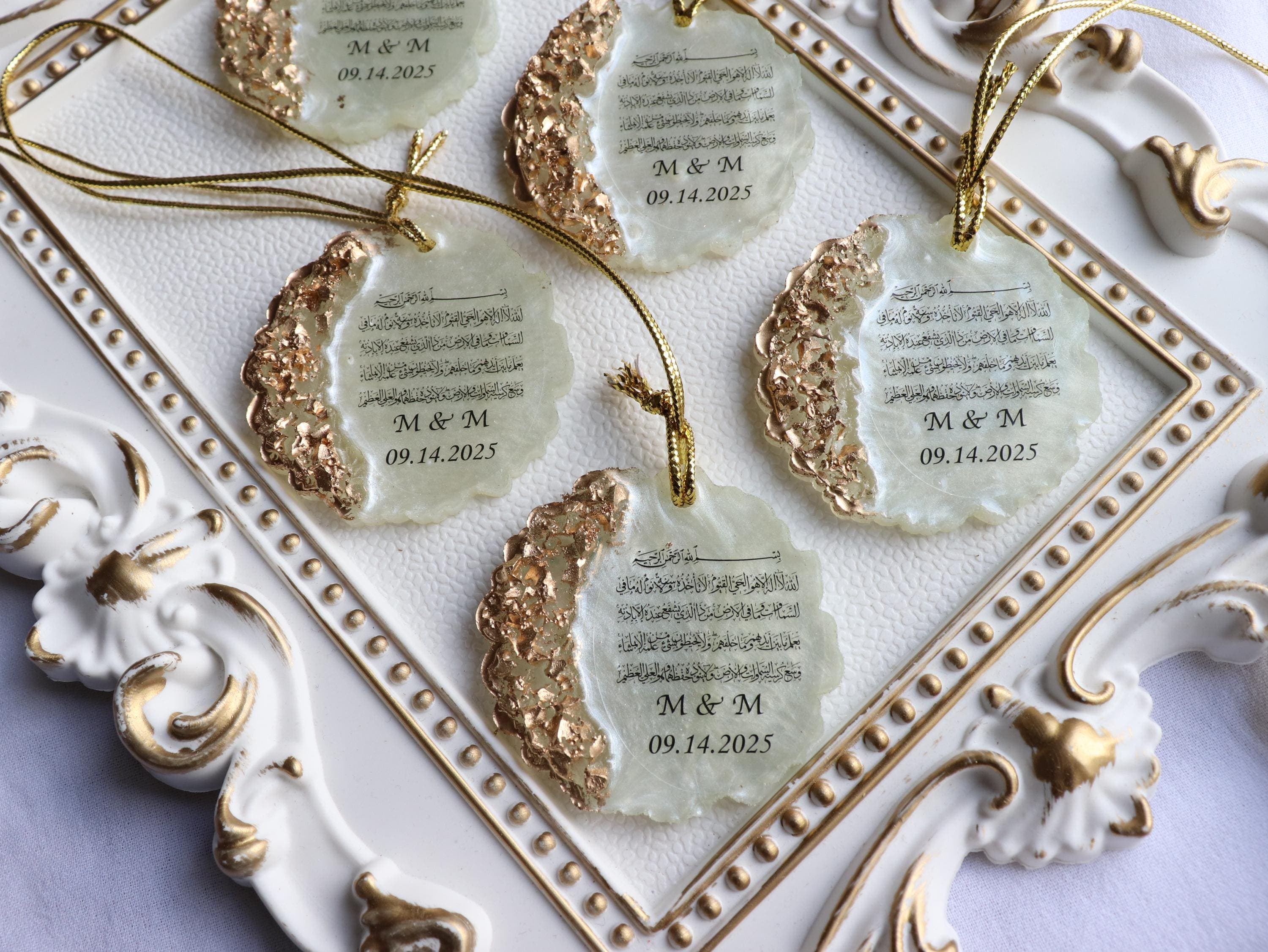 Personalized Epoxy Car Hanging Ornament: Islamic Baby Shower, Aqiqah, Ameen Favor, Ramadan, Eid - image 3
