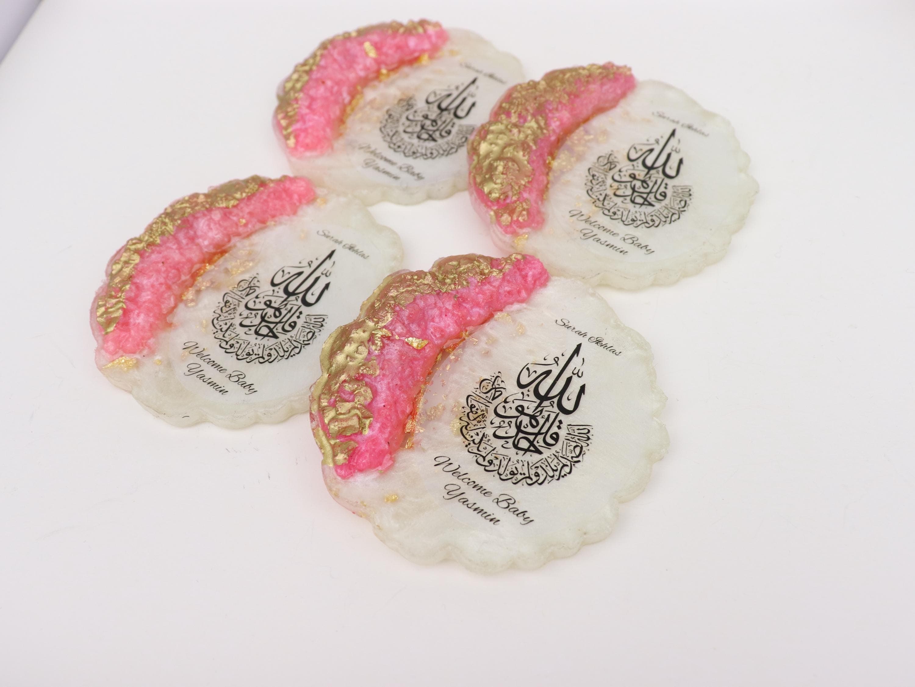 Personalized Surah Ikhlas Magnet with Gold Mirror Tag, Islamic Wedding Favors, Graduation Favors - image 5