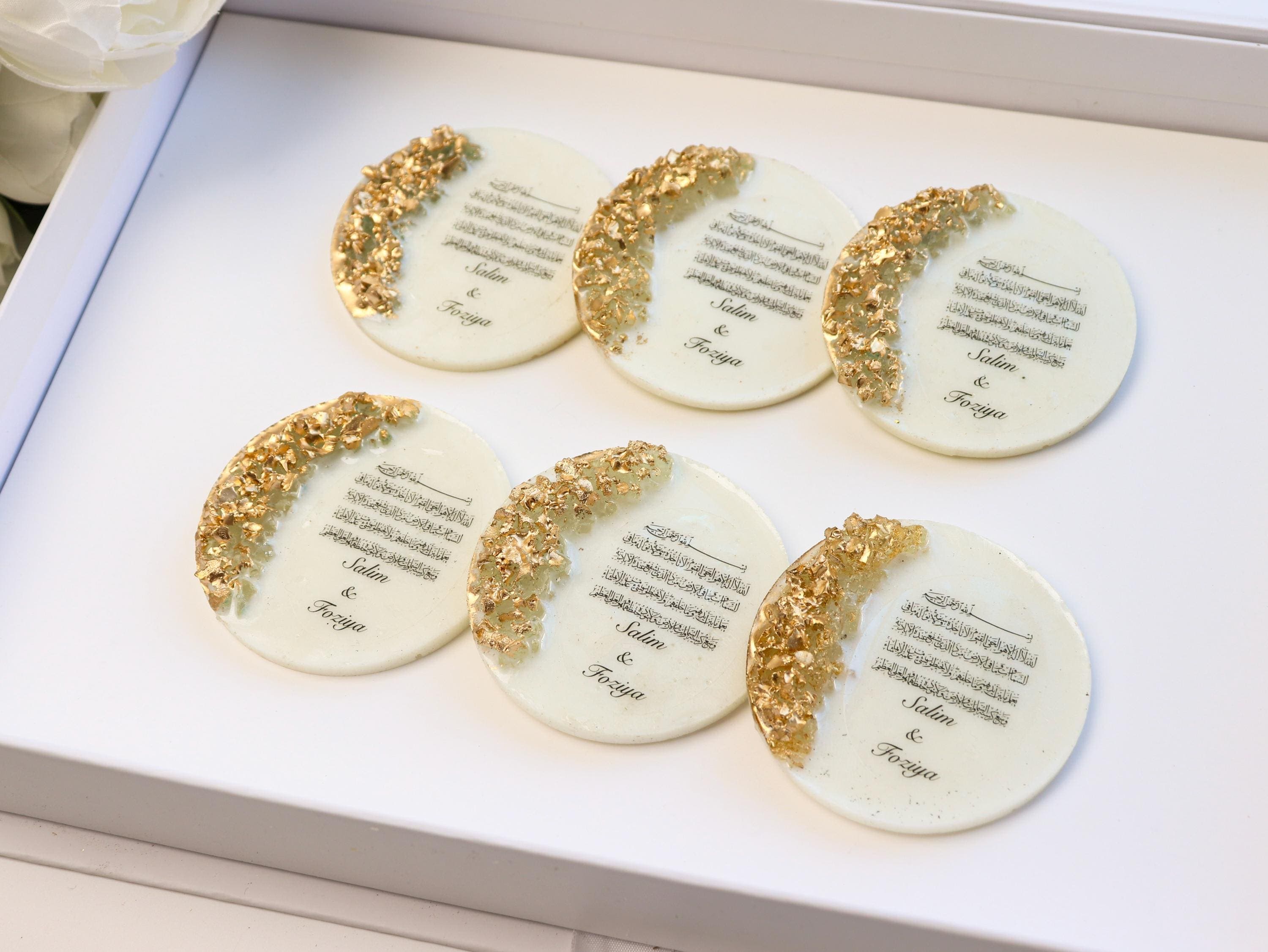 Ayatul Kursi Gold Epoxy Magnet: Islamic Gift, Baby Shower Favor, Muslim Wedding, Ramadan, Eid - image 5