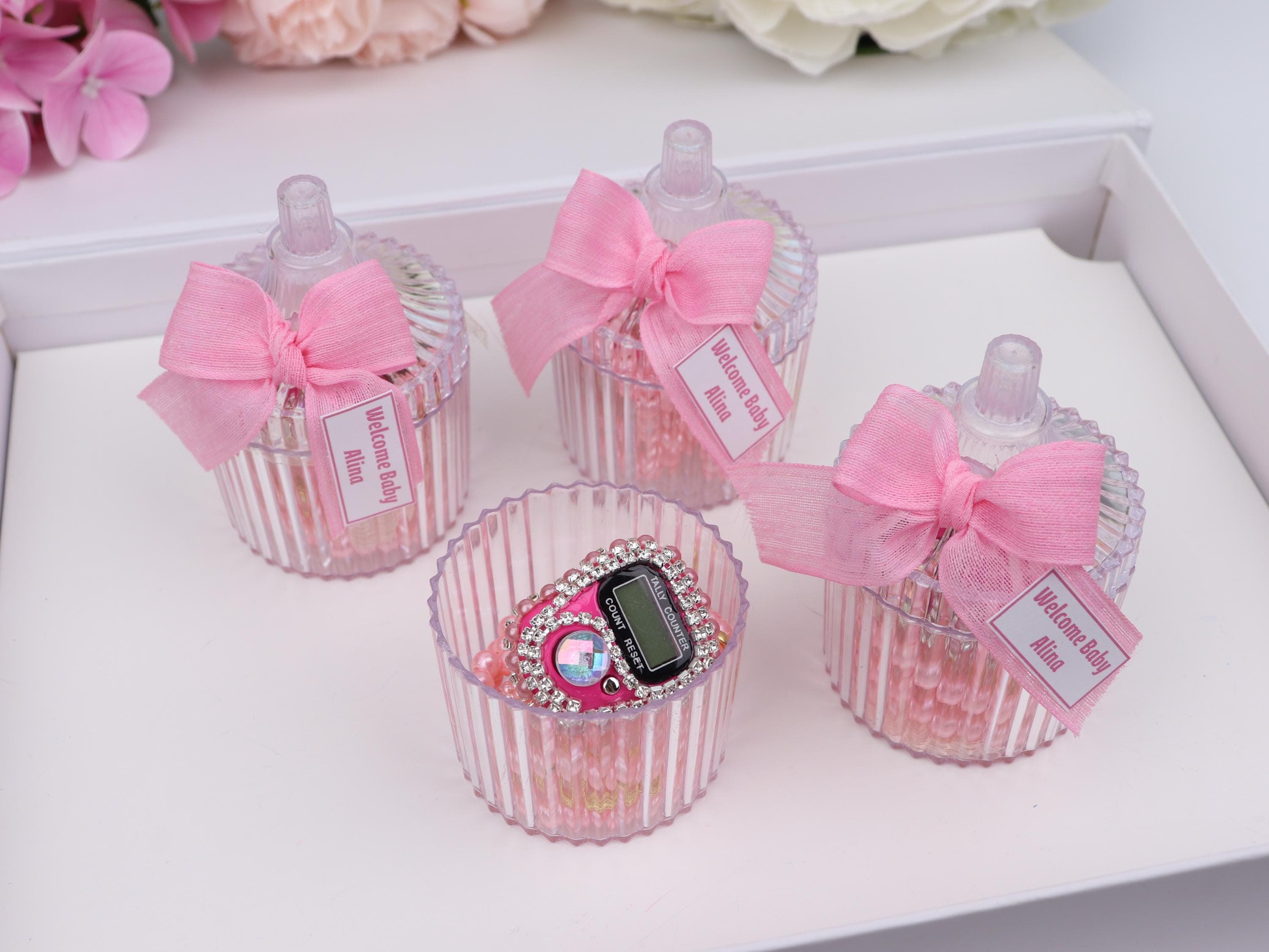Pink Pearl Tasbih, Digital Finger Counter: Welcome Baby Shower Favor, Muslim Gift, Islamic Gifts - image 4