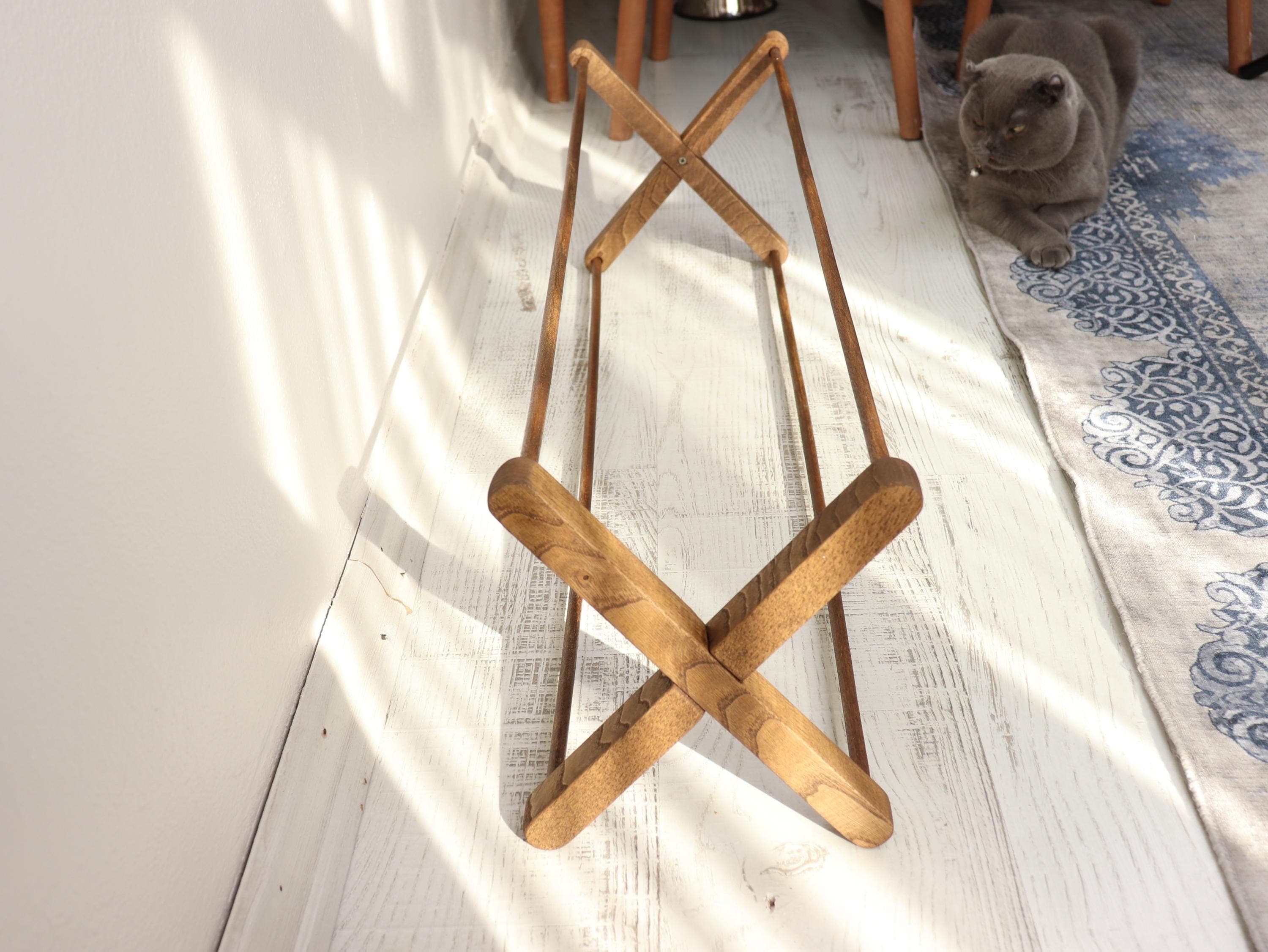 Unique Design Freestanding Chestnut Shoe Rack for Entryway, Minimalist Narrow Floor Storage, Walnut Varnish - image 5