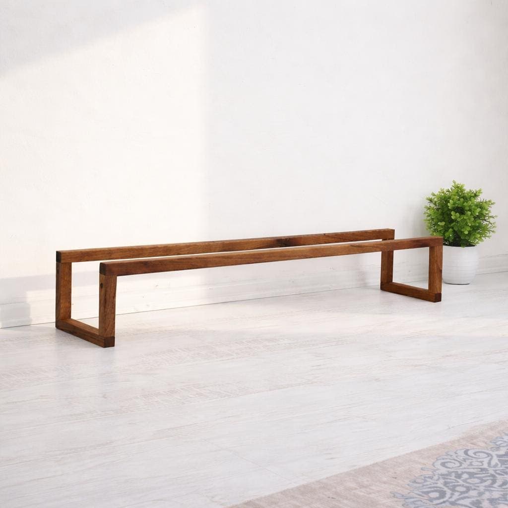 Wooden Shoe Shelf, Modern Shoe storage, Space-saving Organizer, Walnut, Chestnut, Pine. - image 3