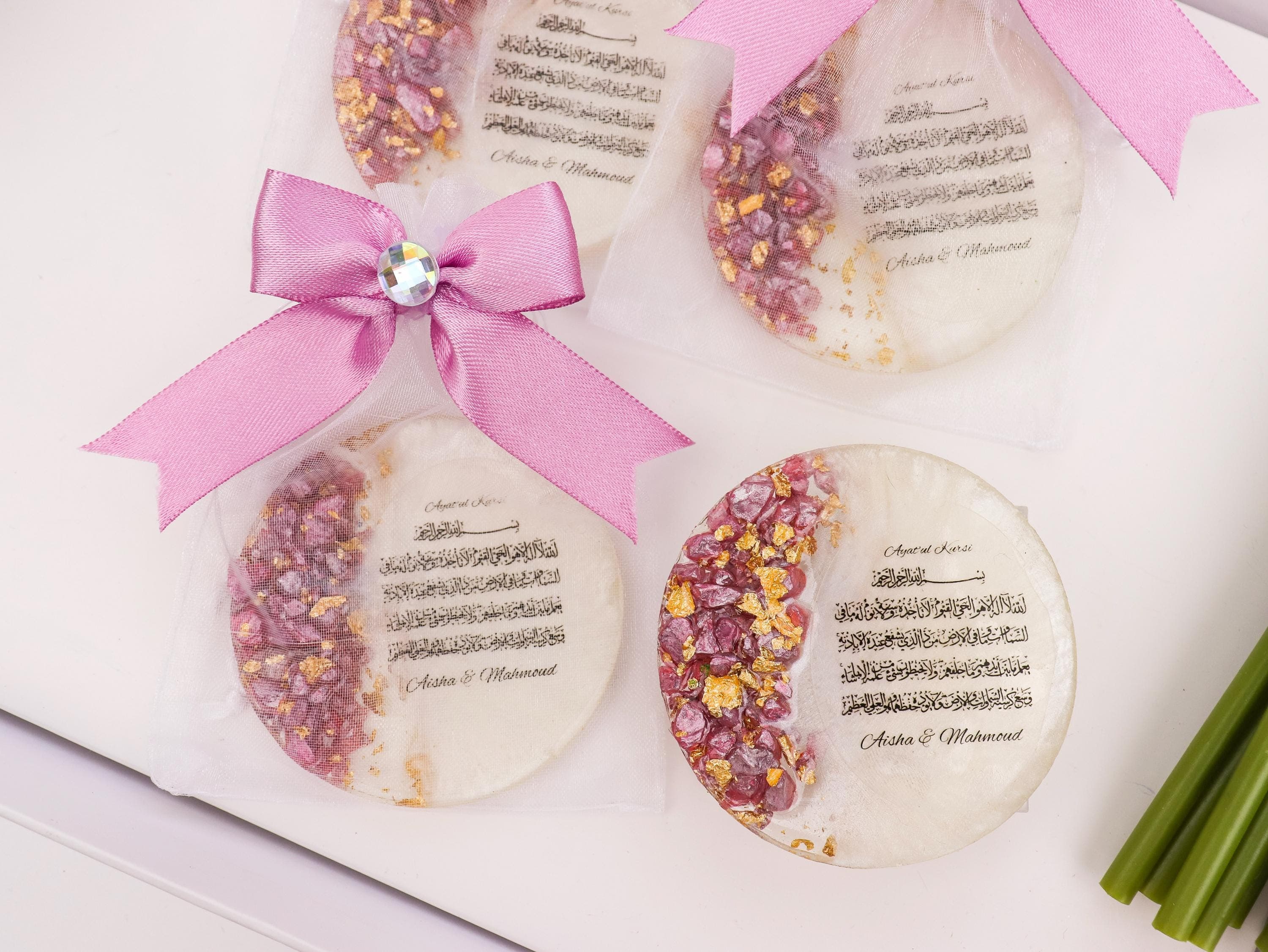 Personalized Ayatul Kursi Epoxy Magnet, Islamic Wedding Favors, Nikkah, Engagement, Aqiqah, Baby Shower - image 5