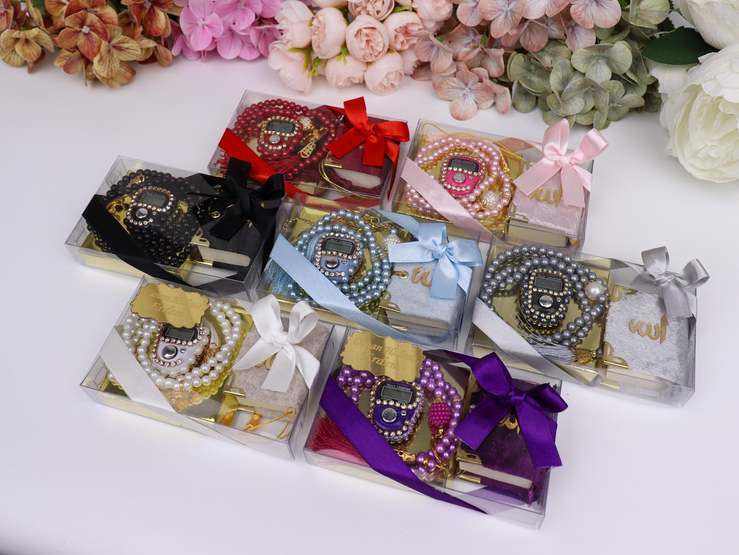 Custom Mini Quran Tasbeeh Gift Set: Digital Tasbih, Muslim Wedding Gift, Ramadan, Eid - image 3