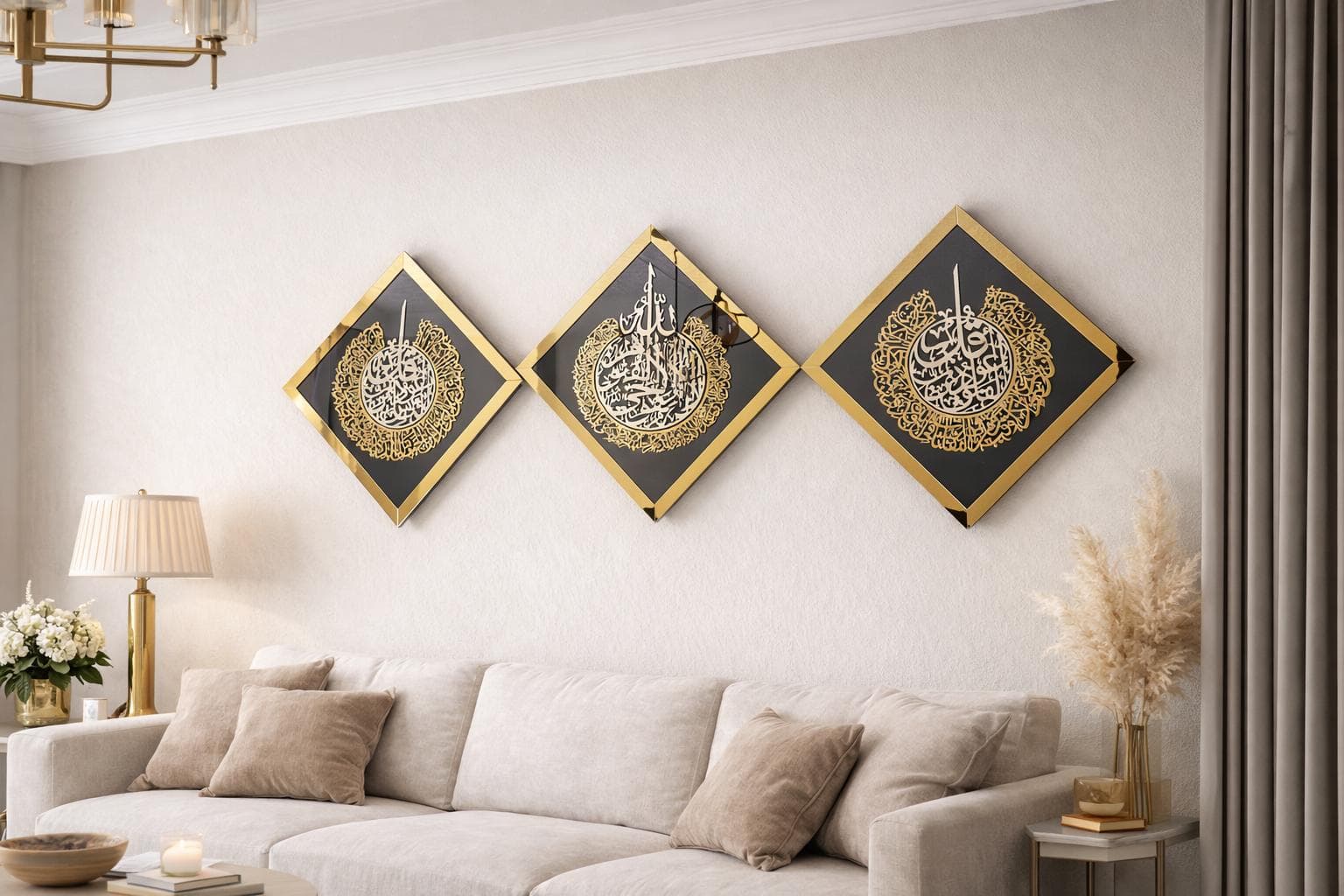 Surah Ayatul Kursi Decor Set, Islamic Wall Art, Arabic Calligraphy, Acrylic & Glass - image 3