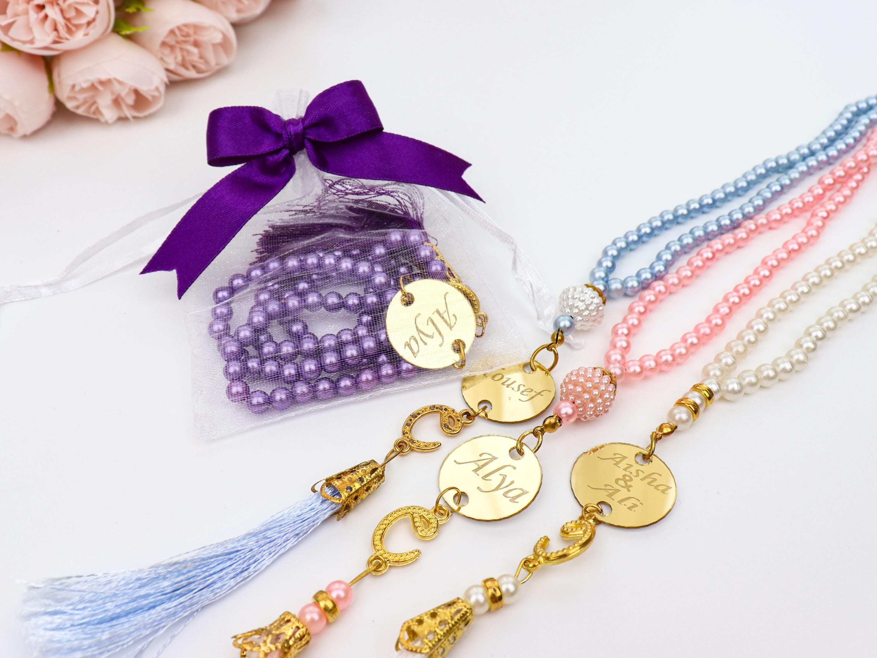 Personalized Tasbih, 99 Prayer Beads, Islamic Gifts, Muslim Wedding Invitation, Ramadan Mubarak, Eid