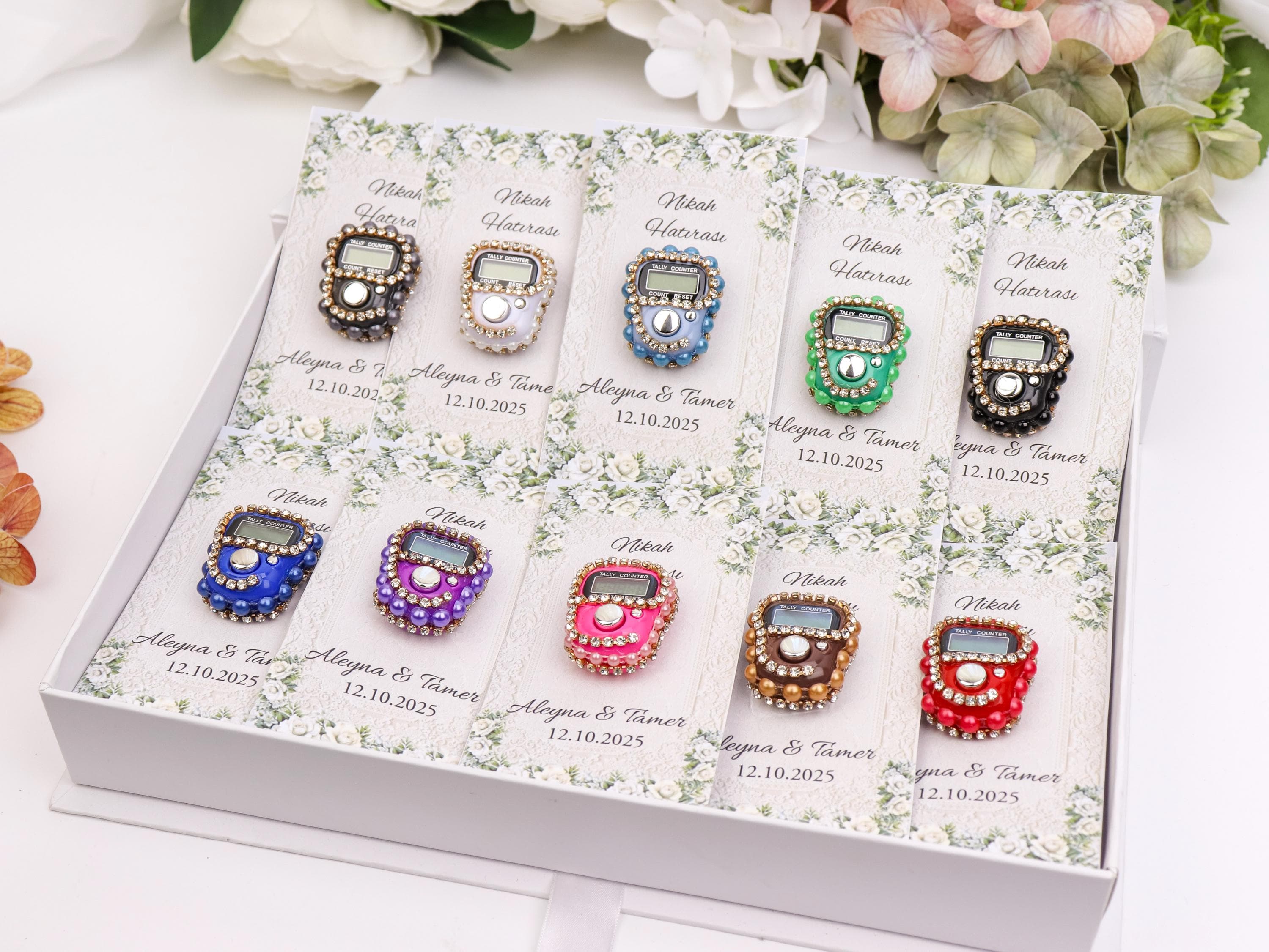 Personalized Tasbih Digital Finger Counter with Gift Card, Islamic Wedding Favors - image 5